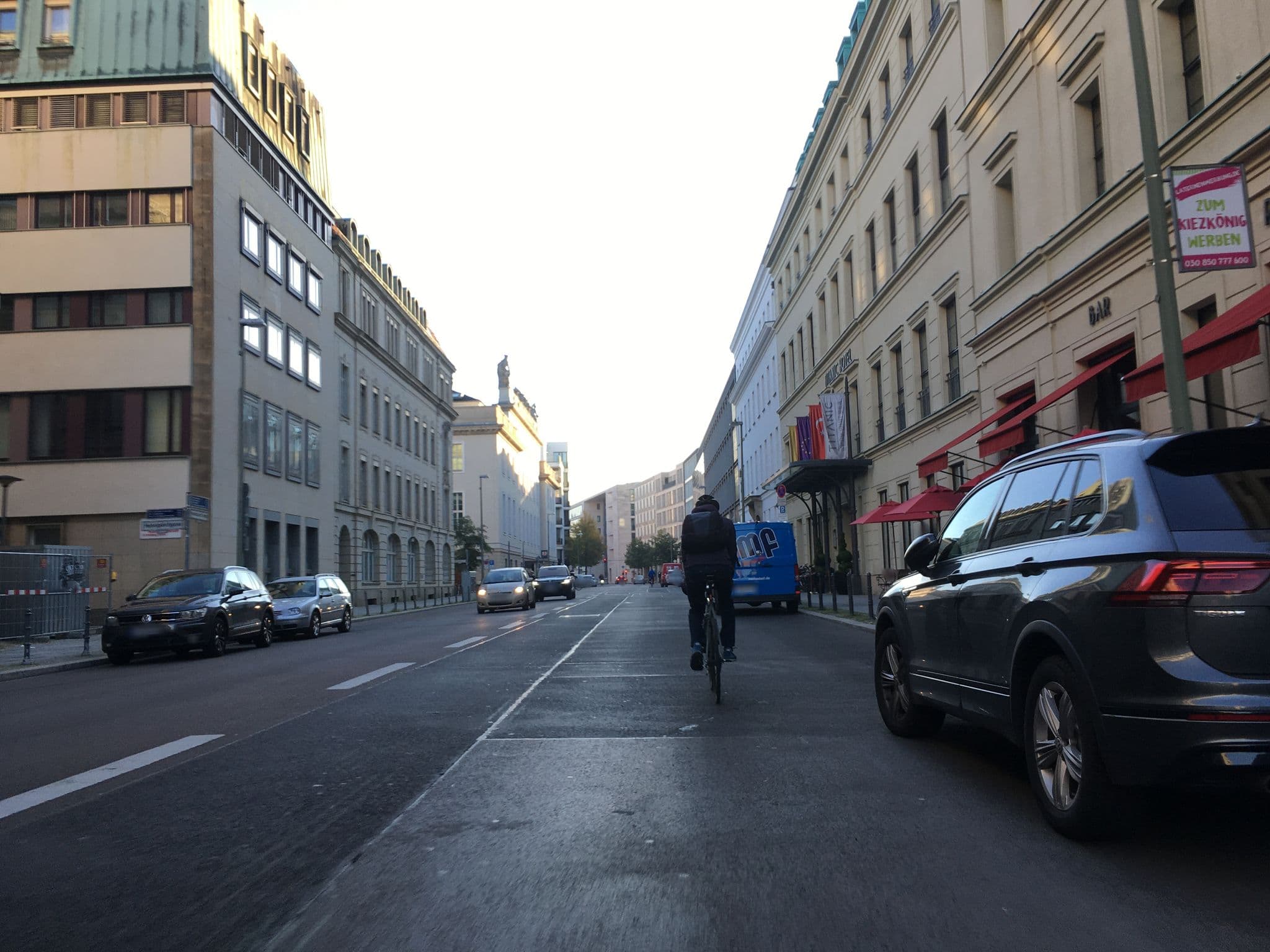 Street view near Titanic Gendarmenmarkt Berlin, Mitte — © carlheinz (CC BY-SA · Mapillary)