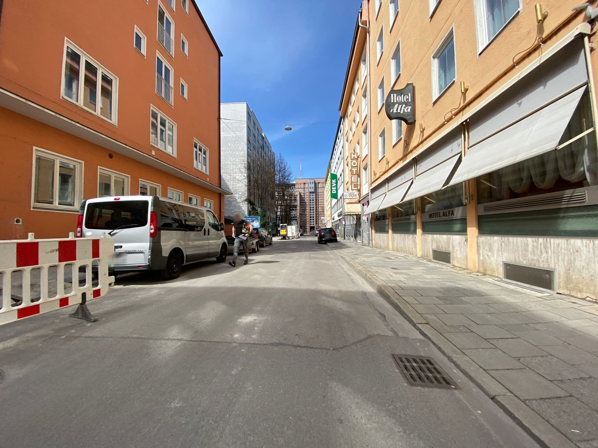 Street view near Hotel Alfa, Munich