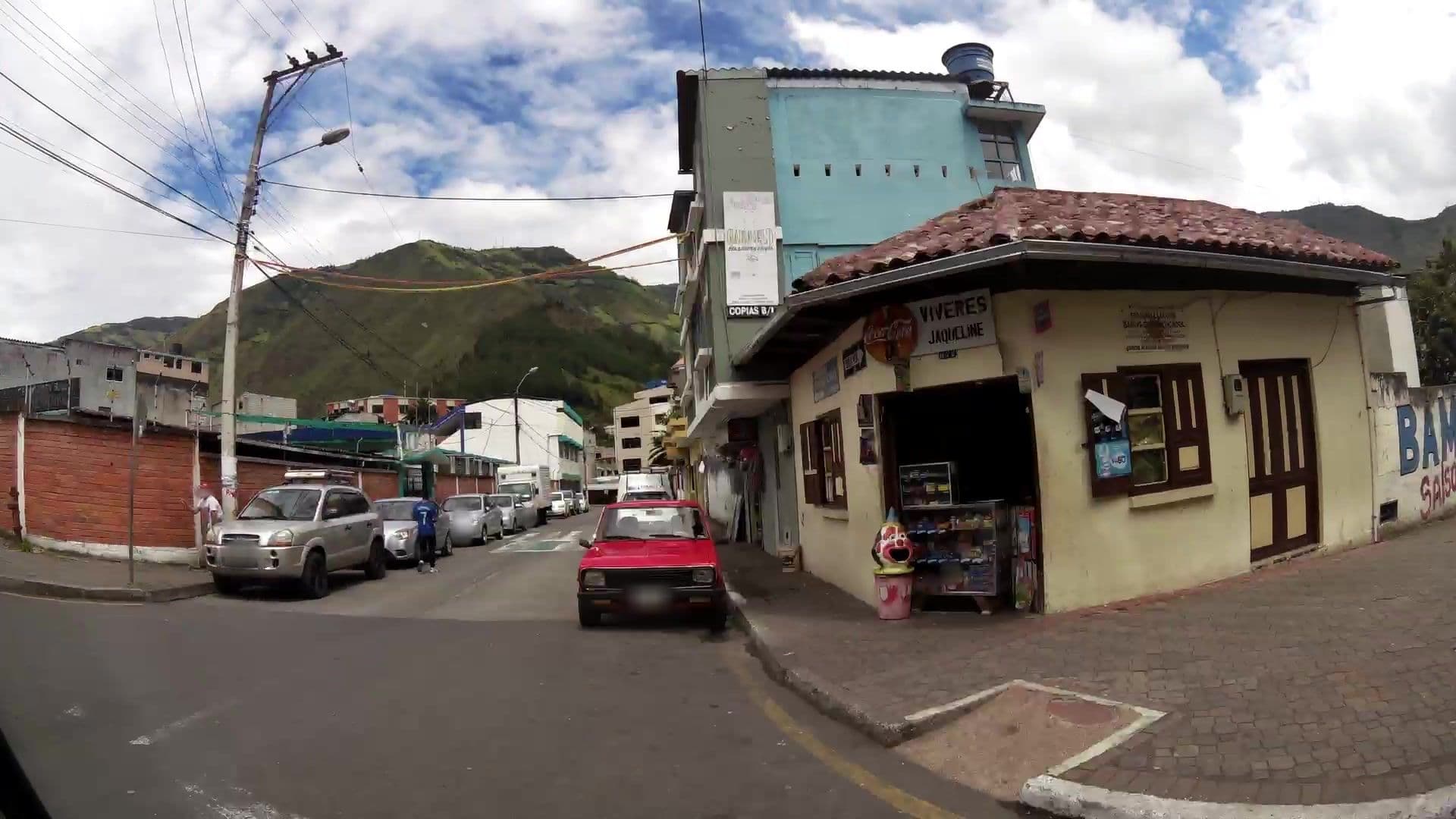 Street view near Hostel Transilvania, Baños
