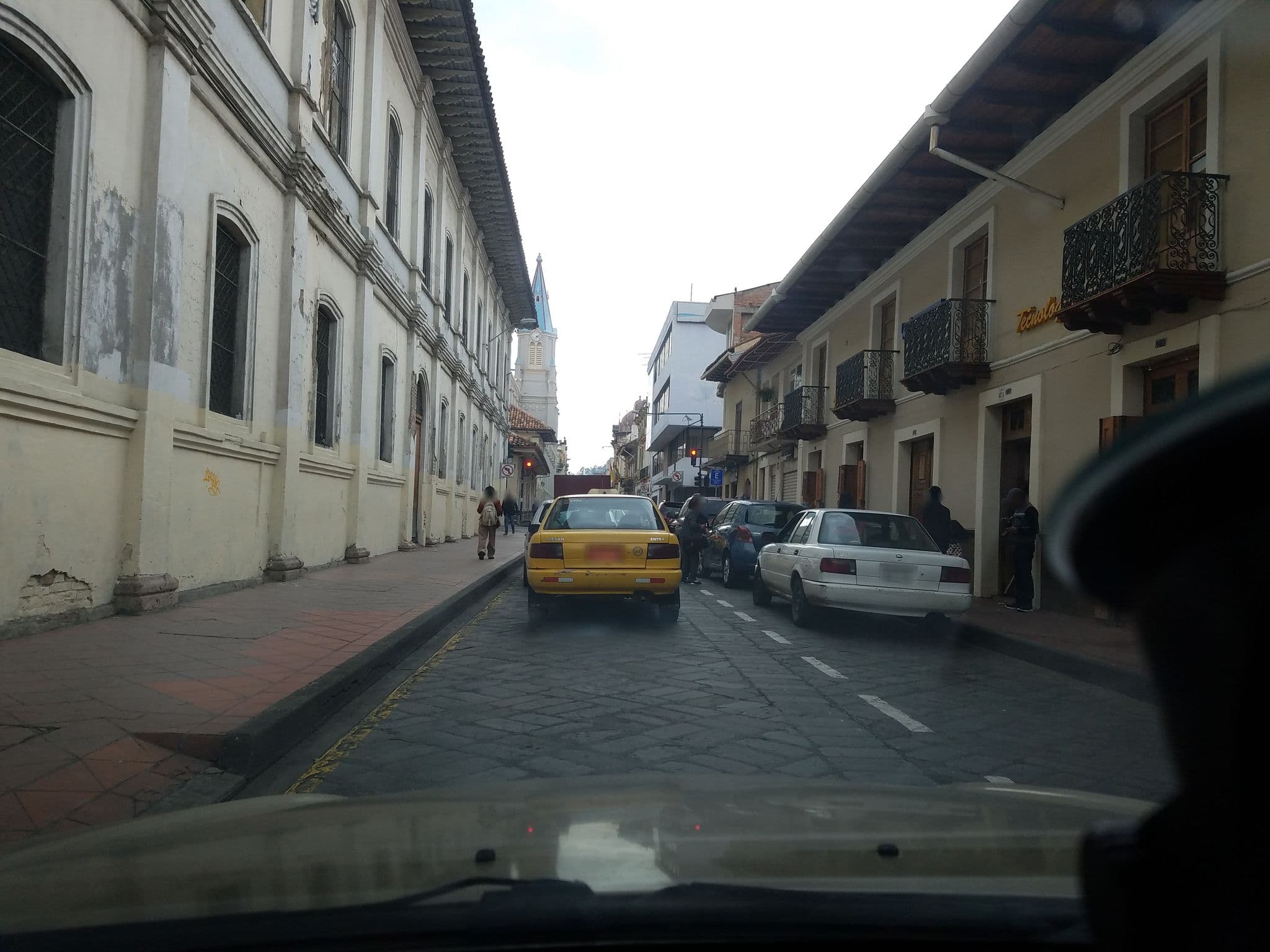 Street view near Hotel Cuenca, Cuenca