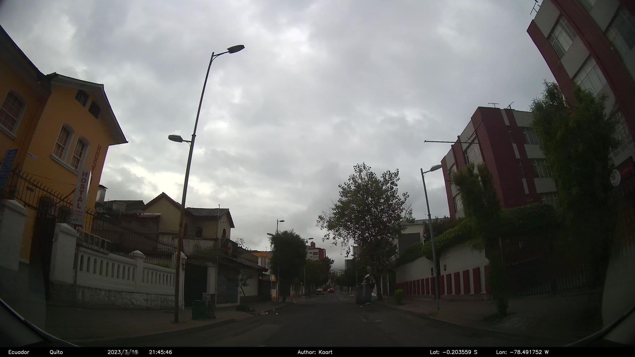 Street view near Hostal Tierra Alta, Quito
