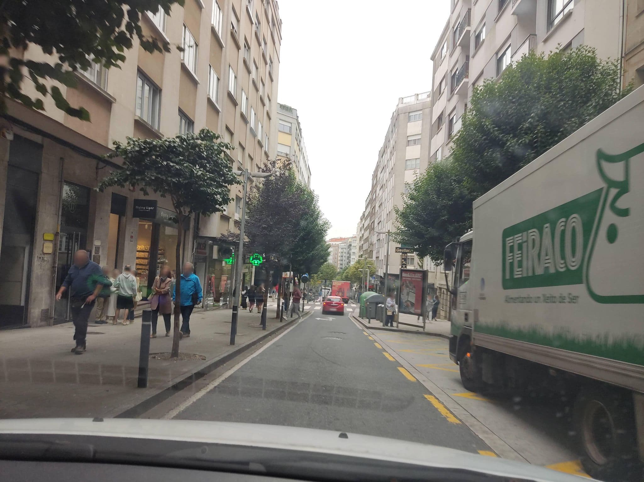 Street view near Hotel Windsor, Santiago de Compostela