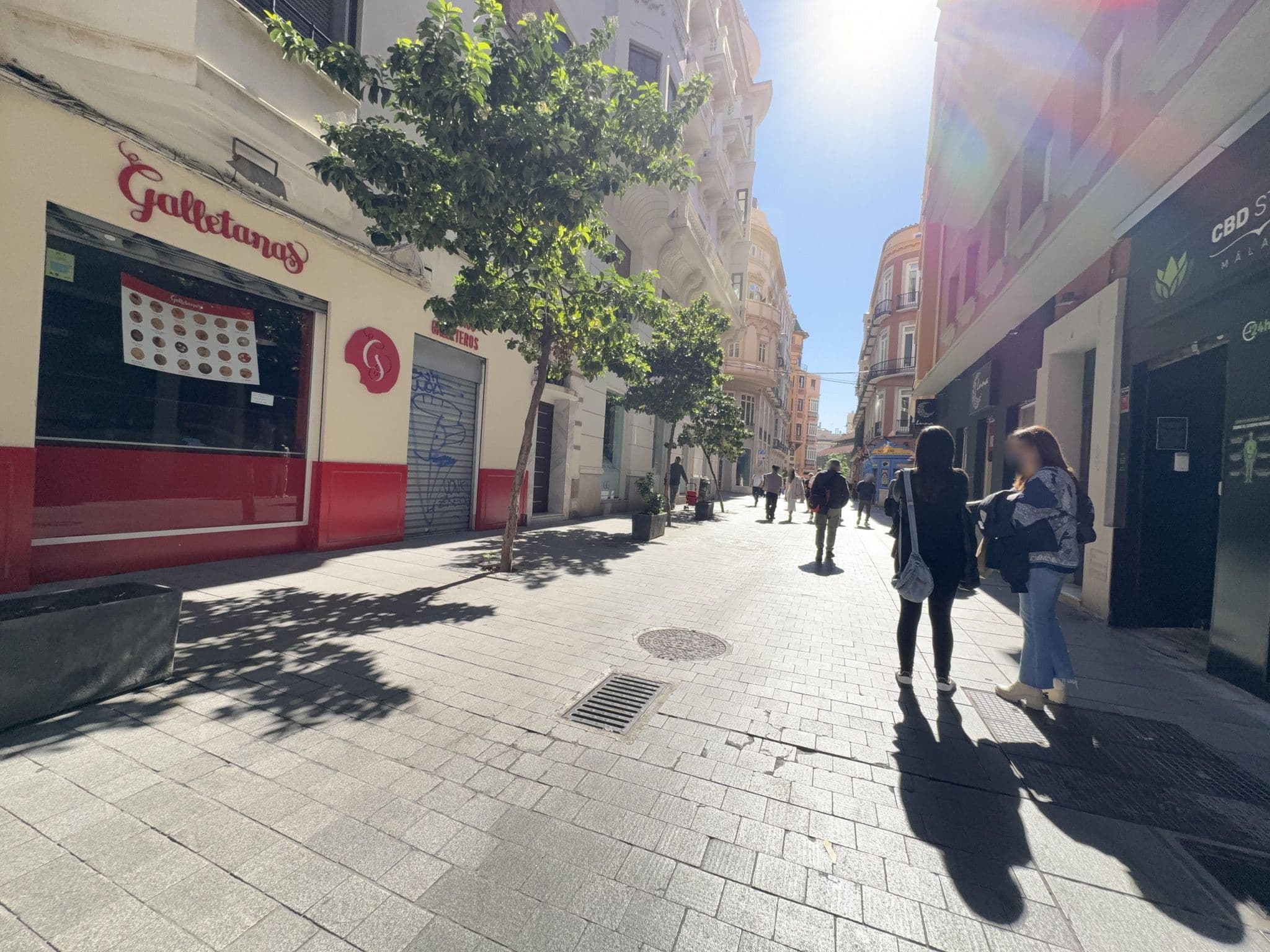 Street view near Hotel Trebol, Málaga