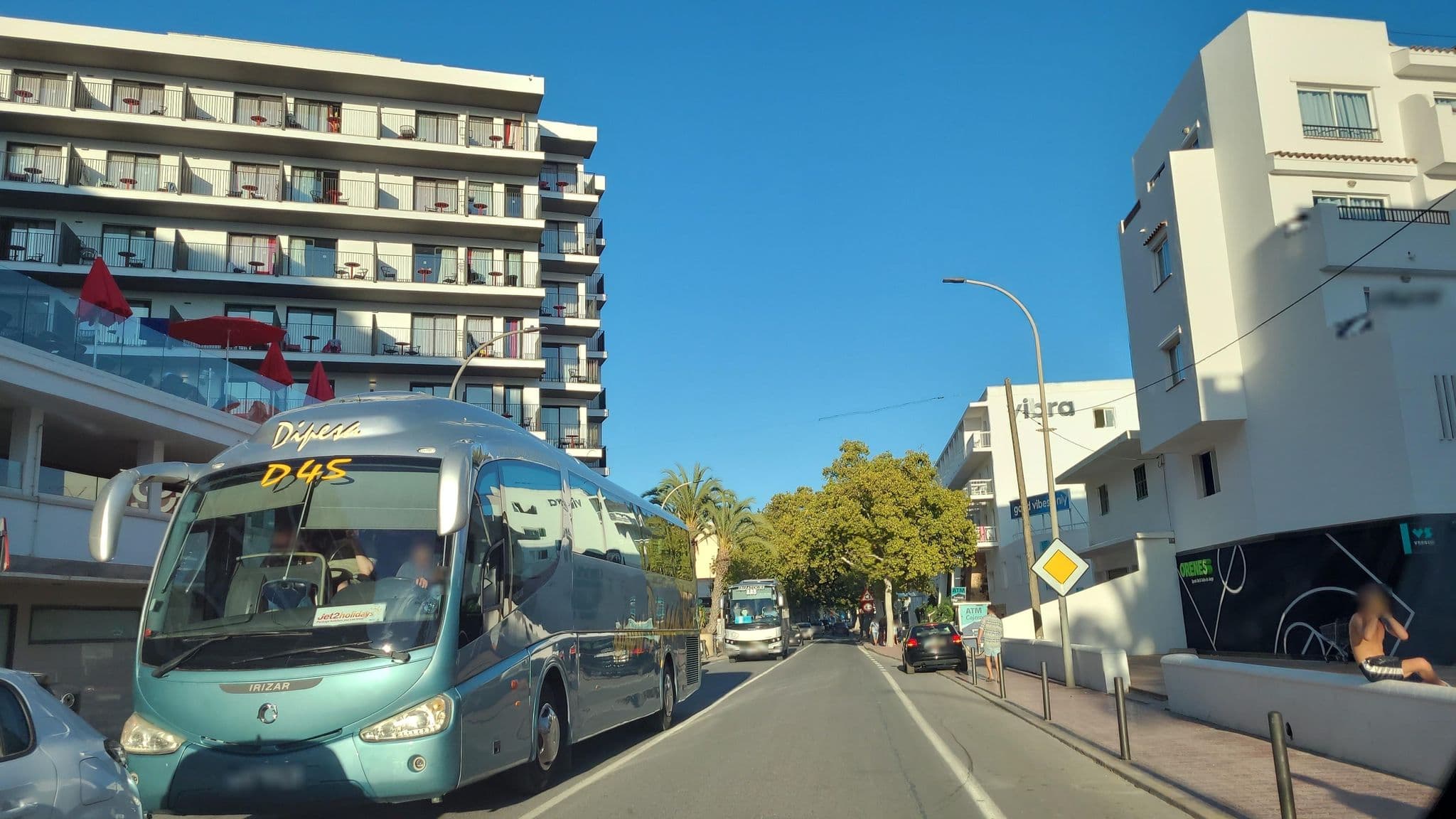 Street view near Central Park, Sant Antoni de Portmany