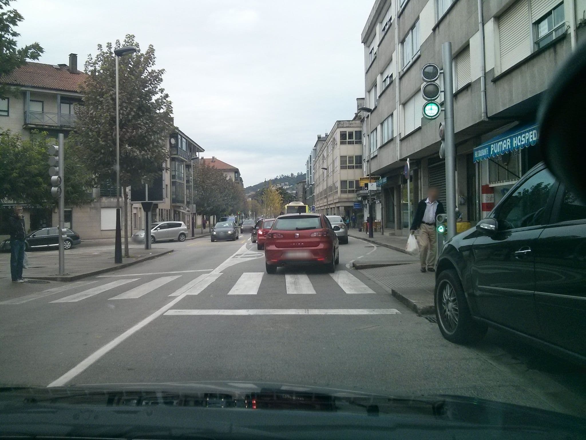 Street view near Albergue Blanco, Santiago de Compostela