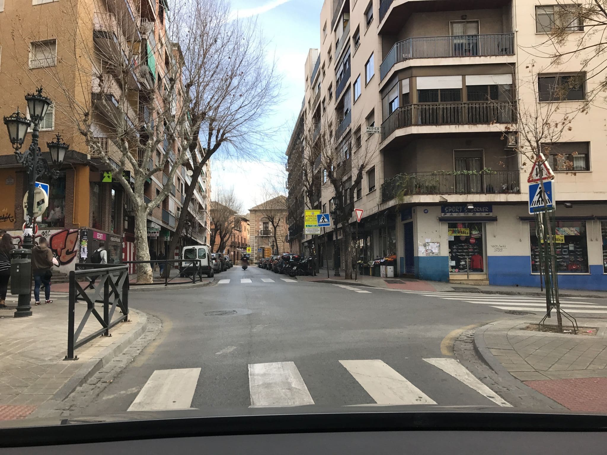 Street view near Residencia Venecia, Granada