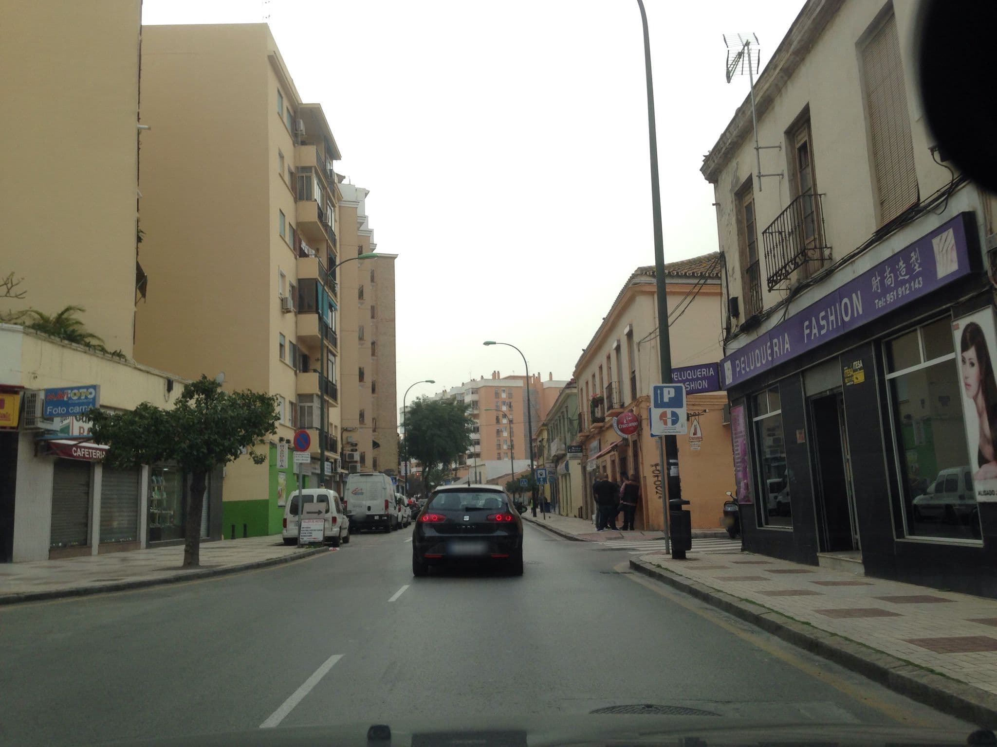Street view near Hostal Tilos, Málaga