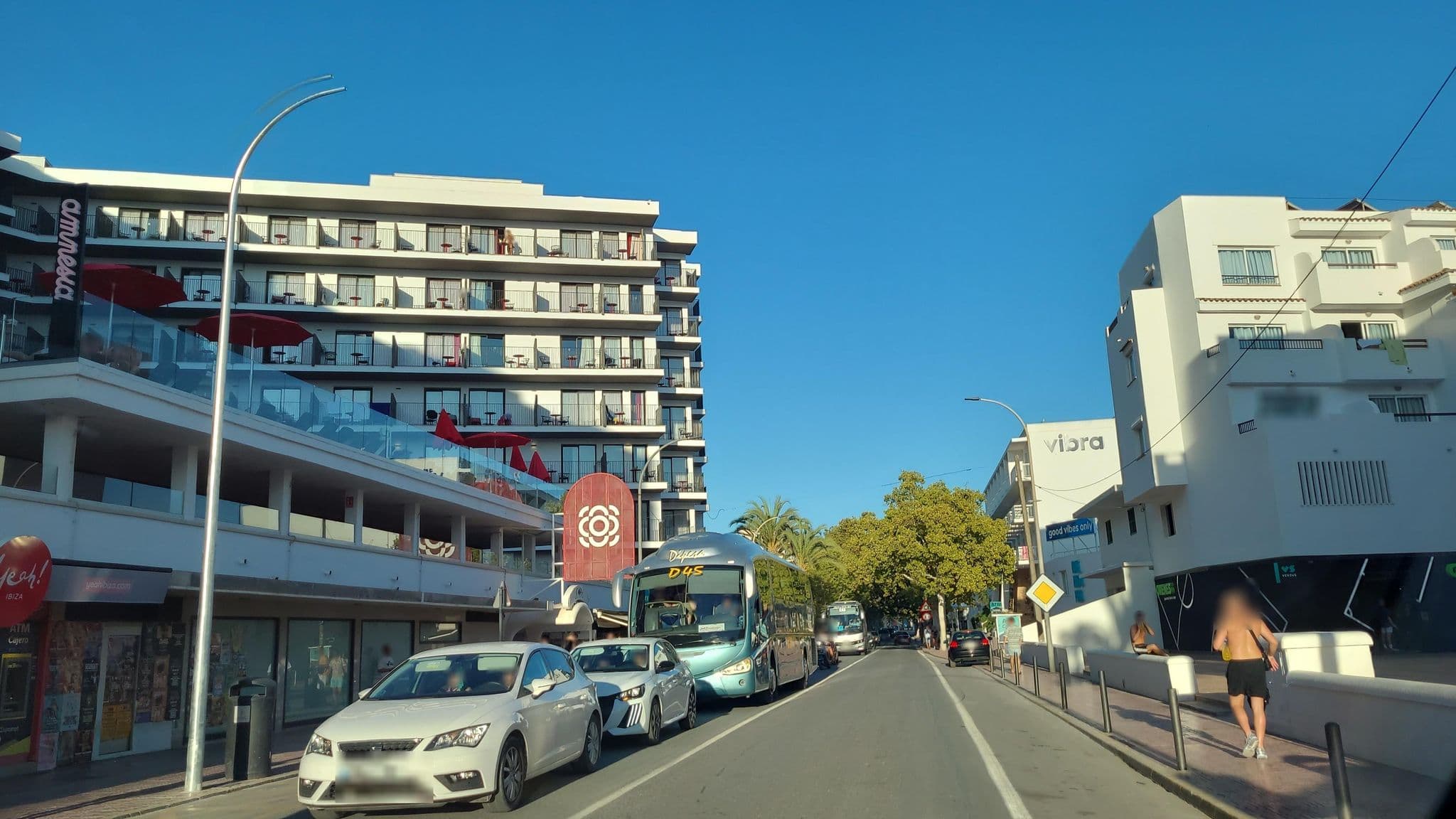 Street view near Vibra District Hotel, Sant Antoni de Portmany