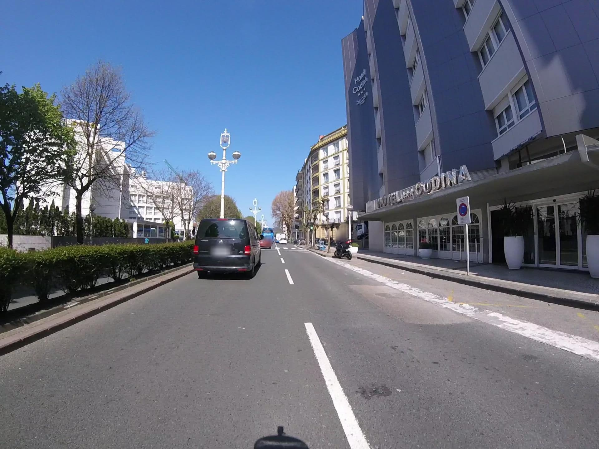 Street view near Hotel Codina, Donostia / San Sebastián — © mikelo (CC BY-SA · Mapillary)