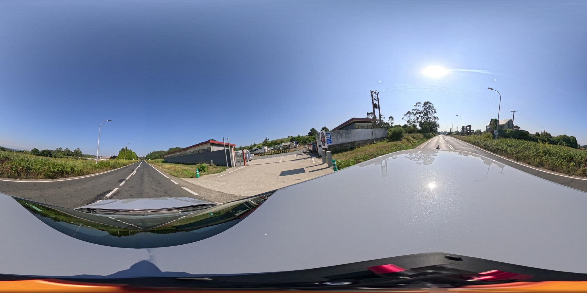 Street view near Lavacolla Camper Park, Santiago de Compostela — © yannakis (CC BY-SA · Mapillary)