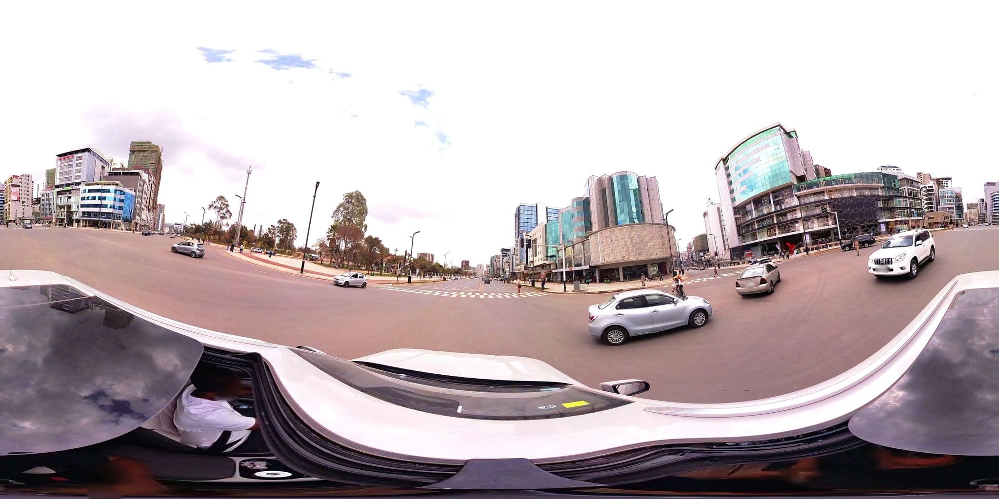 Street view near AZEMAN HOTEL, Addis Ababa — © DanTsg (CC BY-SA · Mapillary)