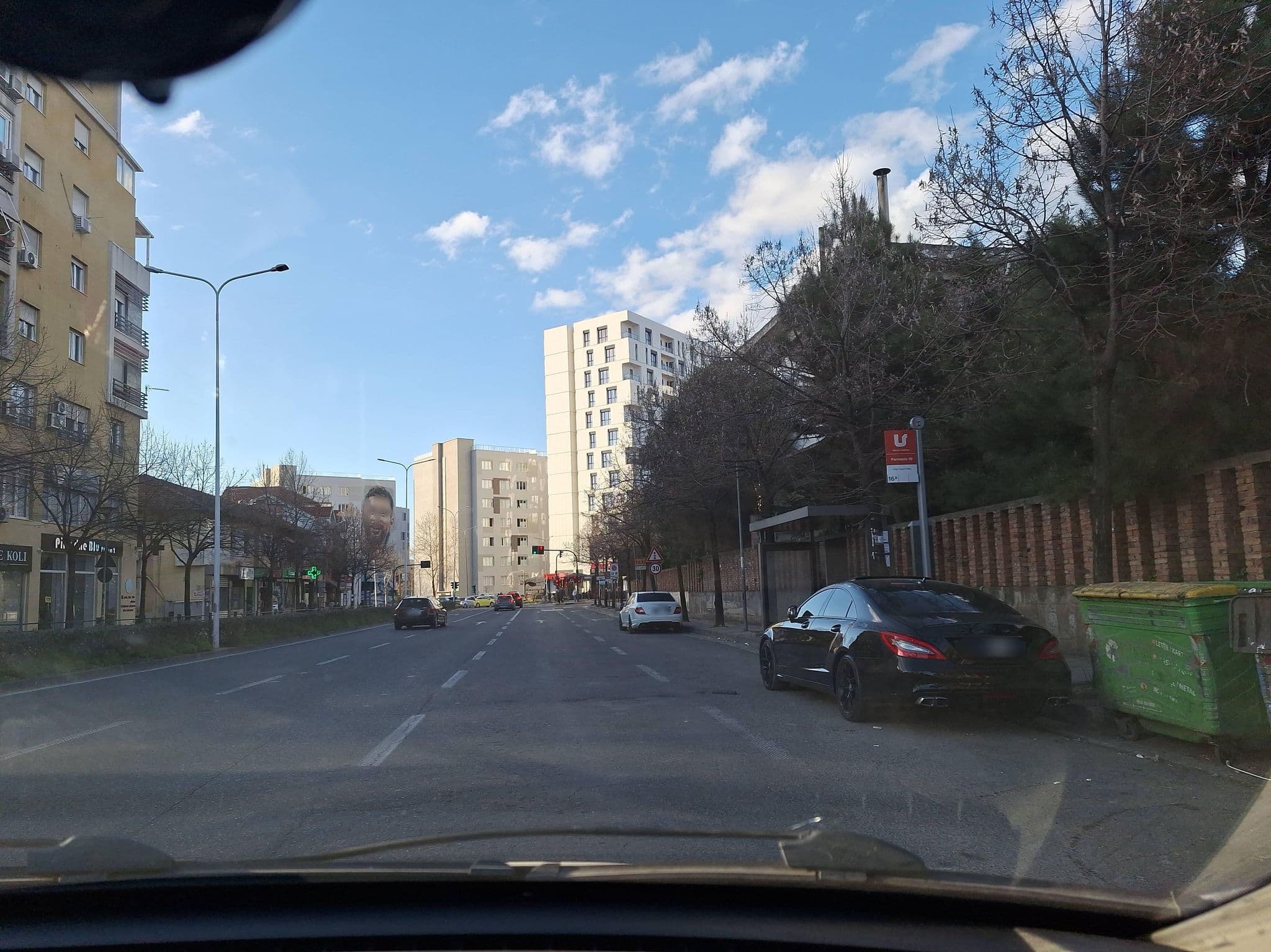 Street view near Hotel Vila Fernando, Tirana