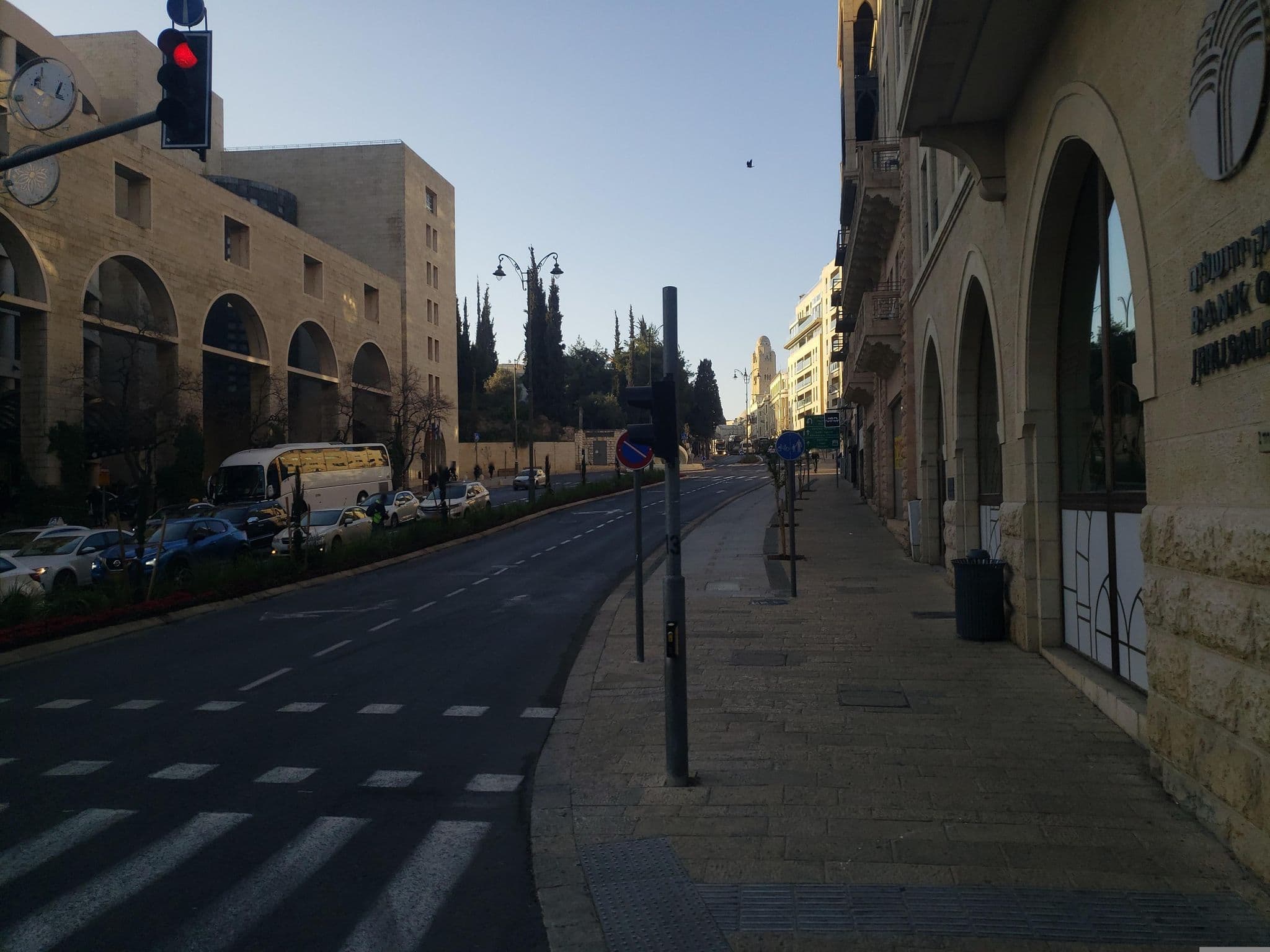 Street view near Waldorf Astoria, West Jerusalem — © mapfool (CC BY-SA · Mapillary)