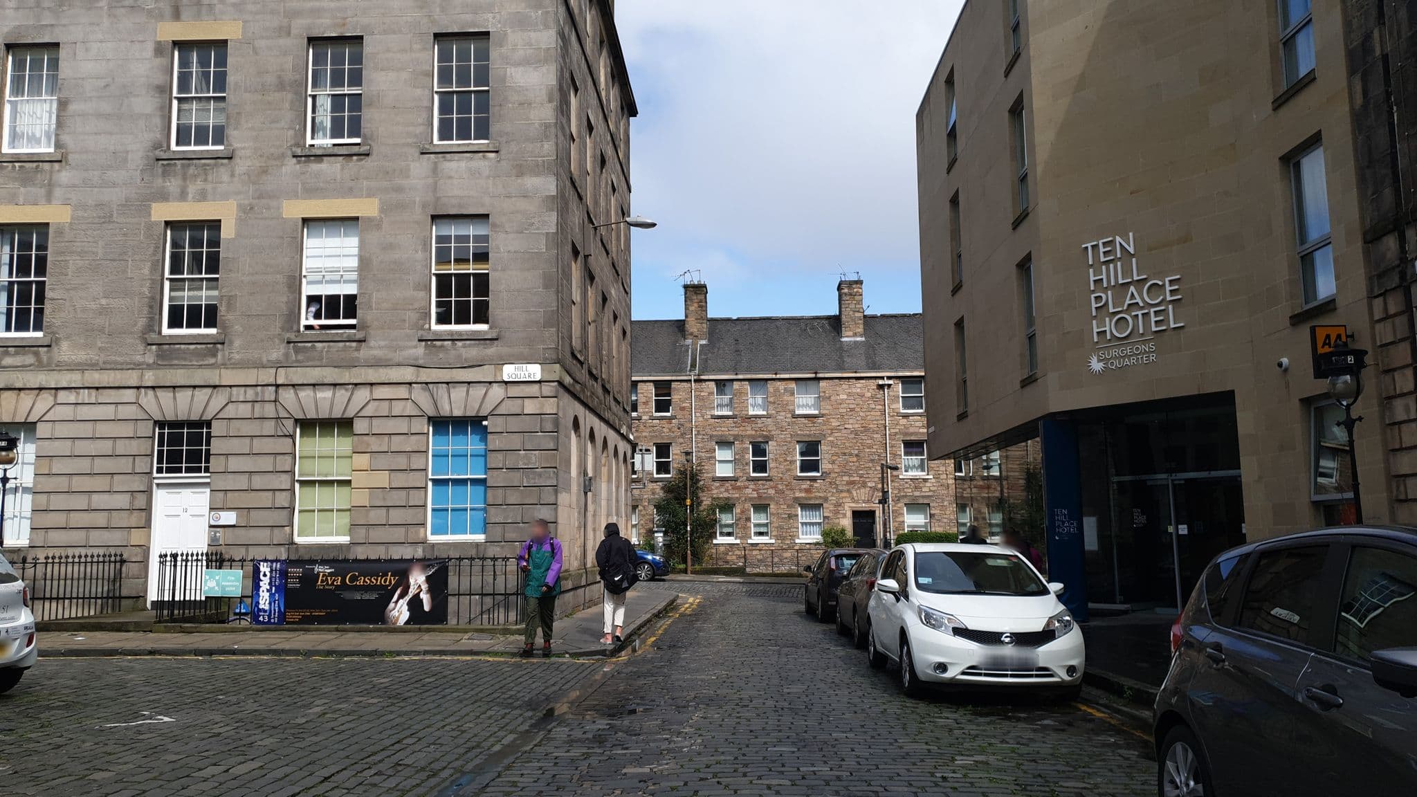 Street view near Ten Hill Place, Edinburgh