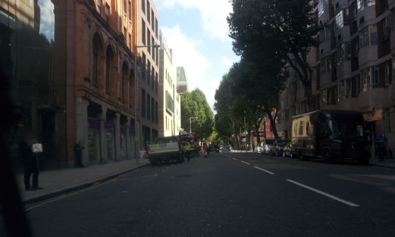 Street view near Chelsea Cloisters, Chelsea — © paulbiv (CC BY-SA · Mapillary)
