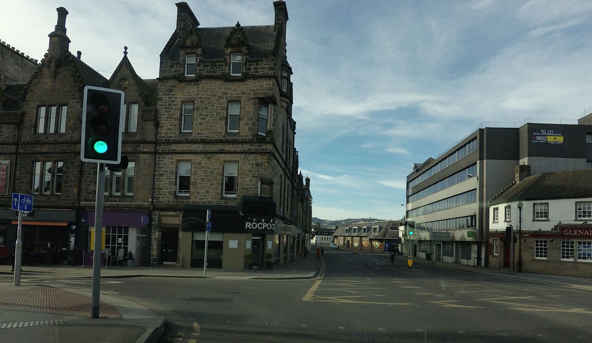 Street view near Columba Hotel, Inverness