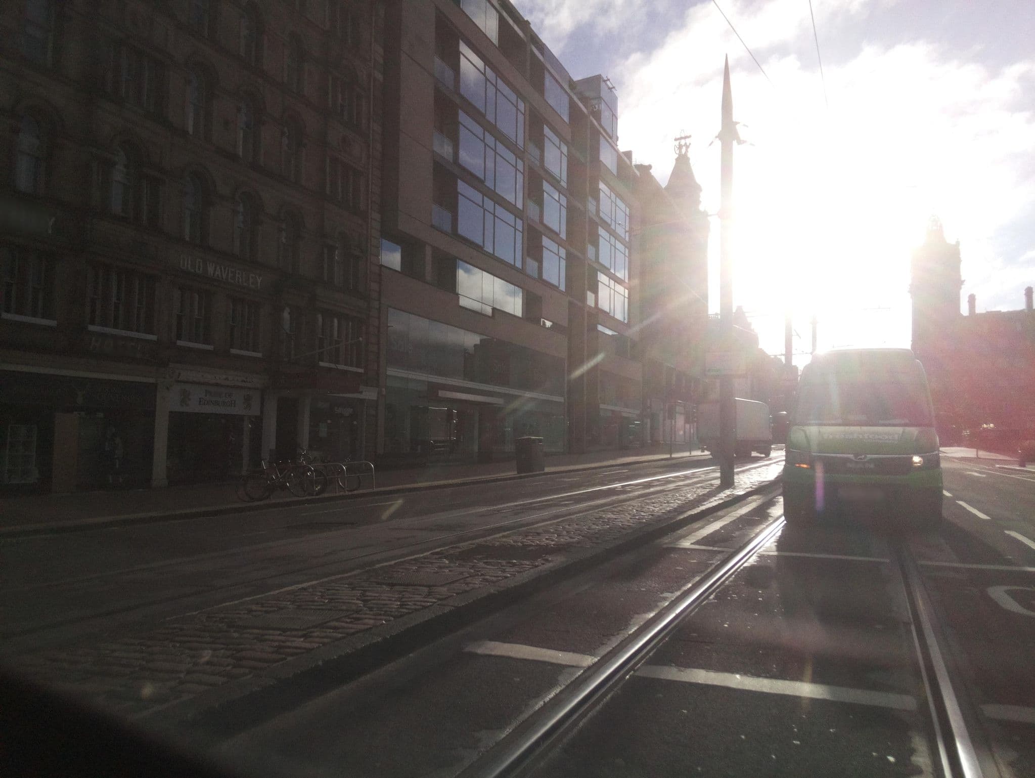 Street view near The Old Waverley Hotel, Edinburgh