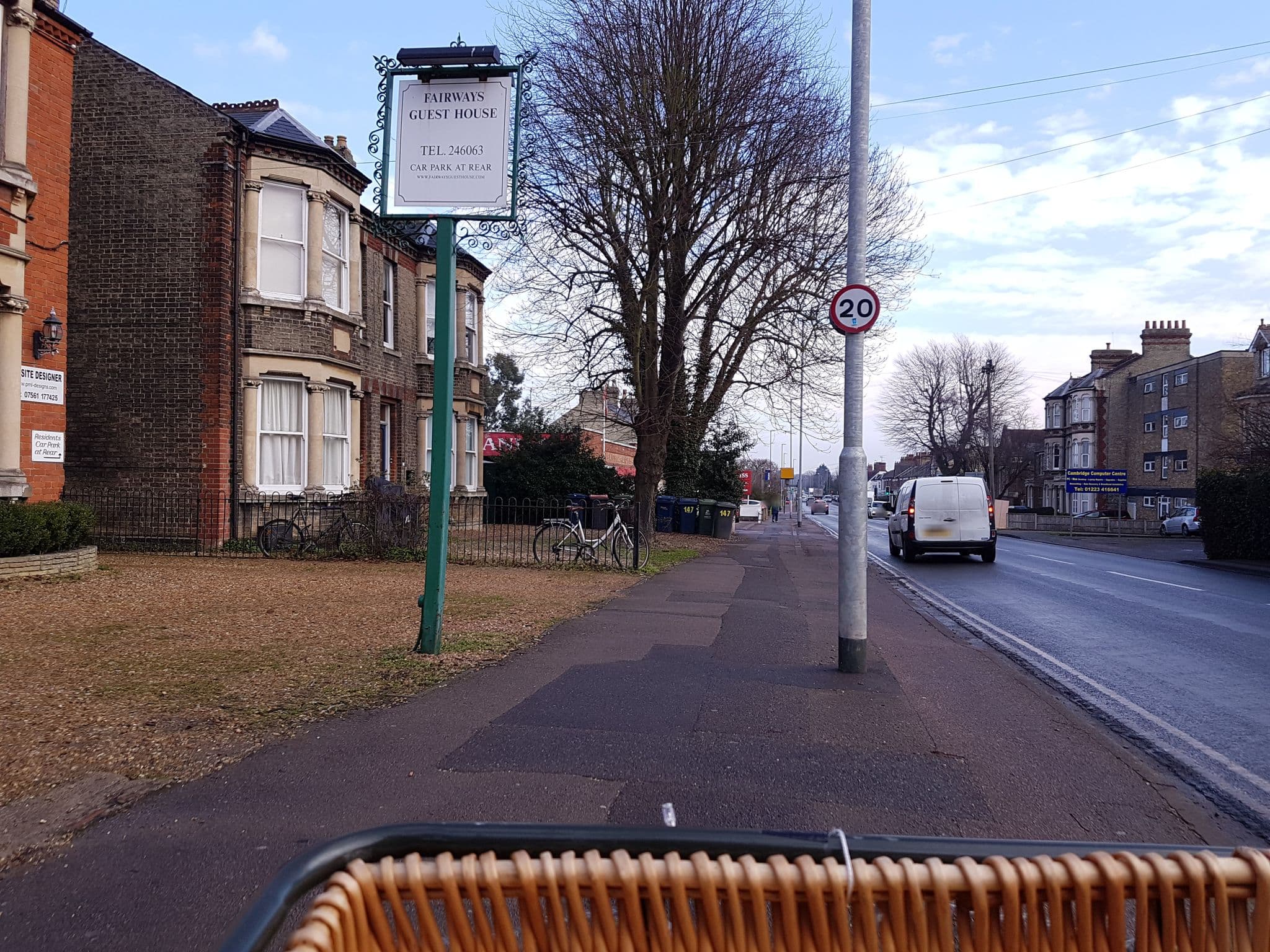 Street view near Fairways Guest House, Cambridge — © cyclestreets (CC BY-SA · Mapillary)
