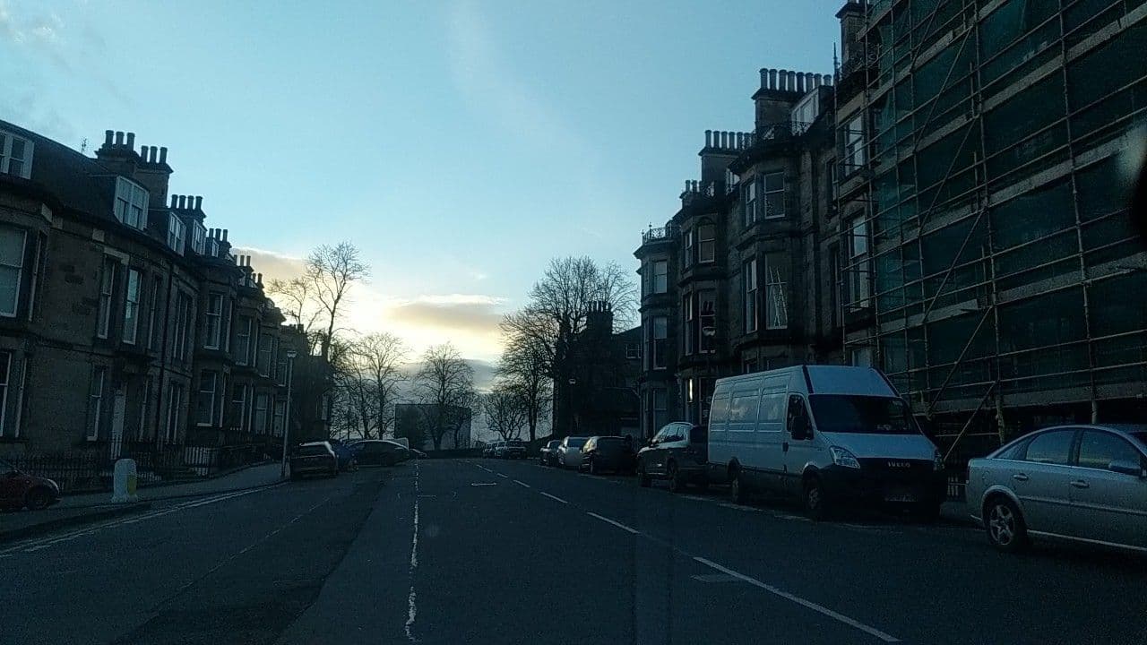 Street view near Travelodge Haymarket, Edinburgh