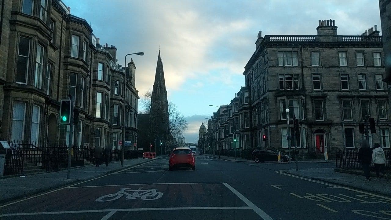 Street view near Westend Hotel, Edinburgh