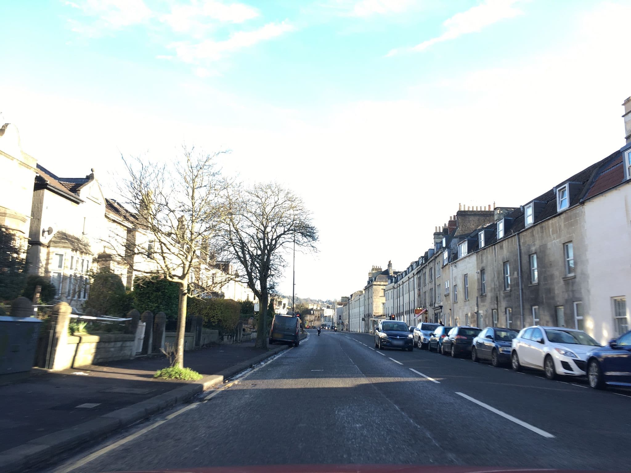 Street view near Lamp Post Villa, Bath