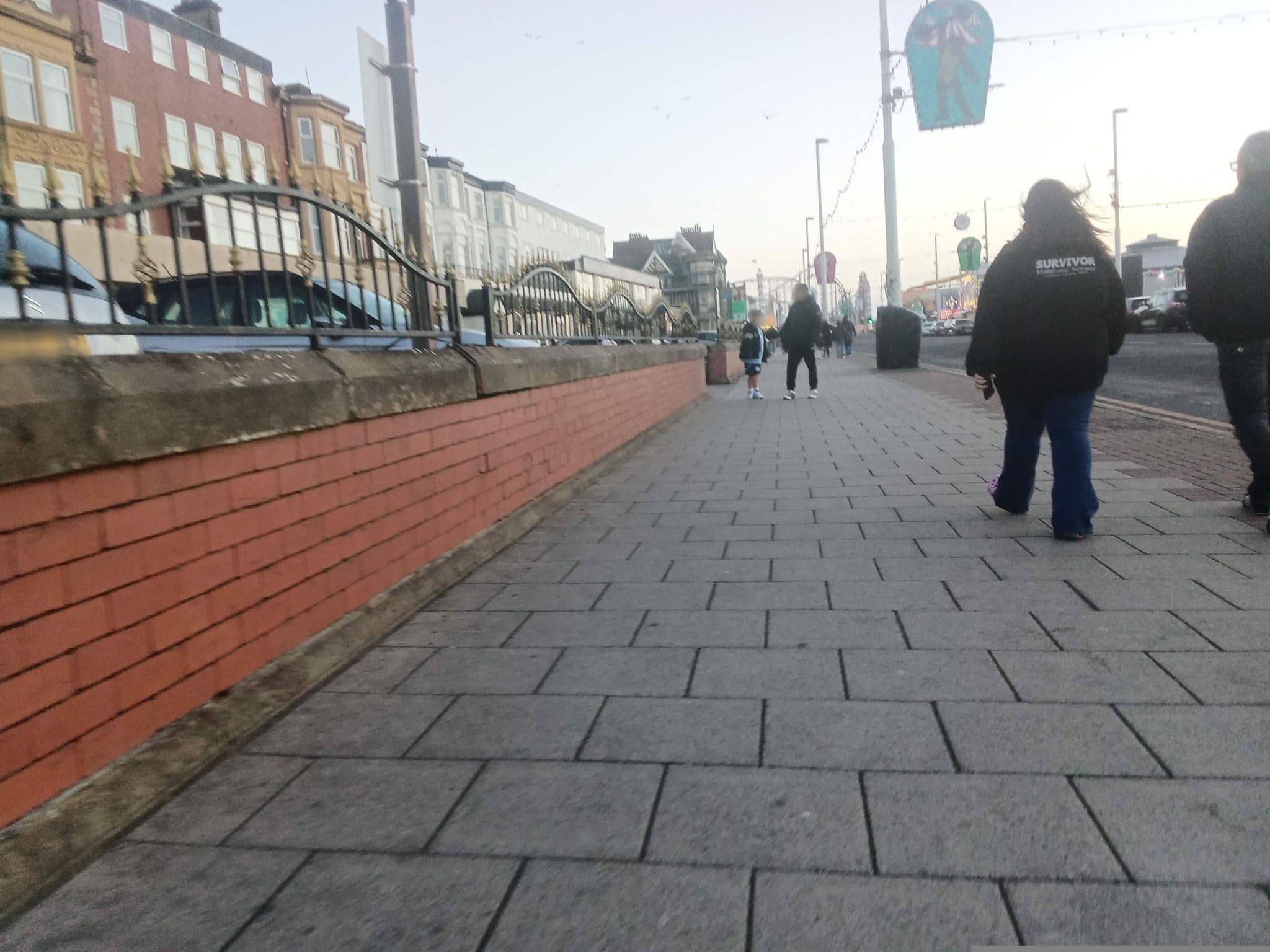 Street view near Queen's Hotel, Blackpool