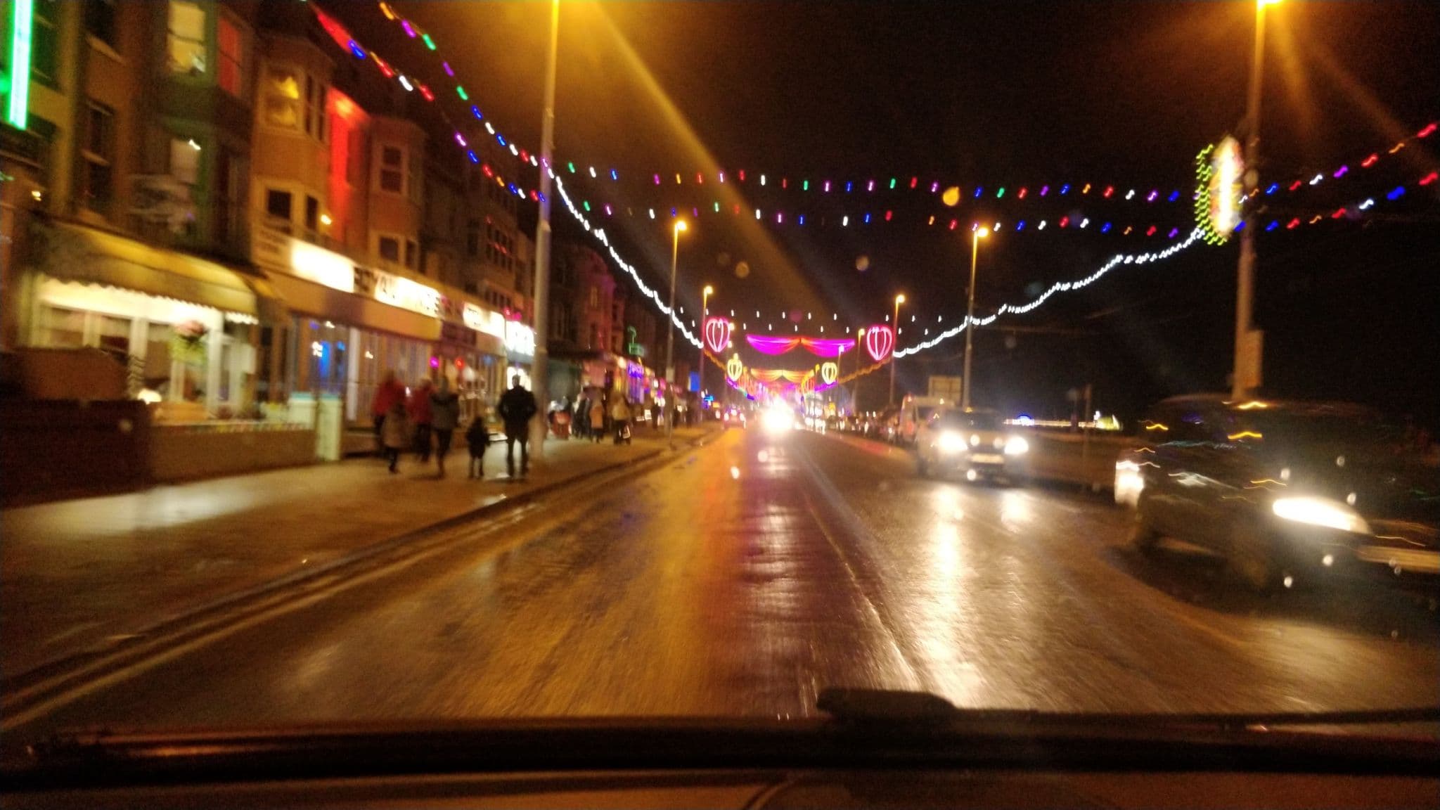 Street view near Wallace Hotel, Blackpool
