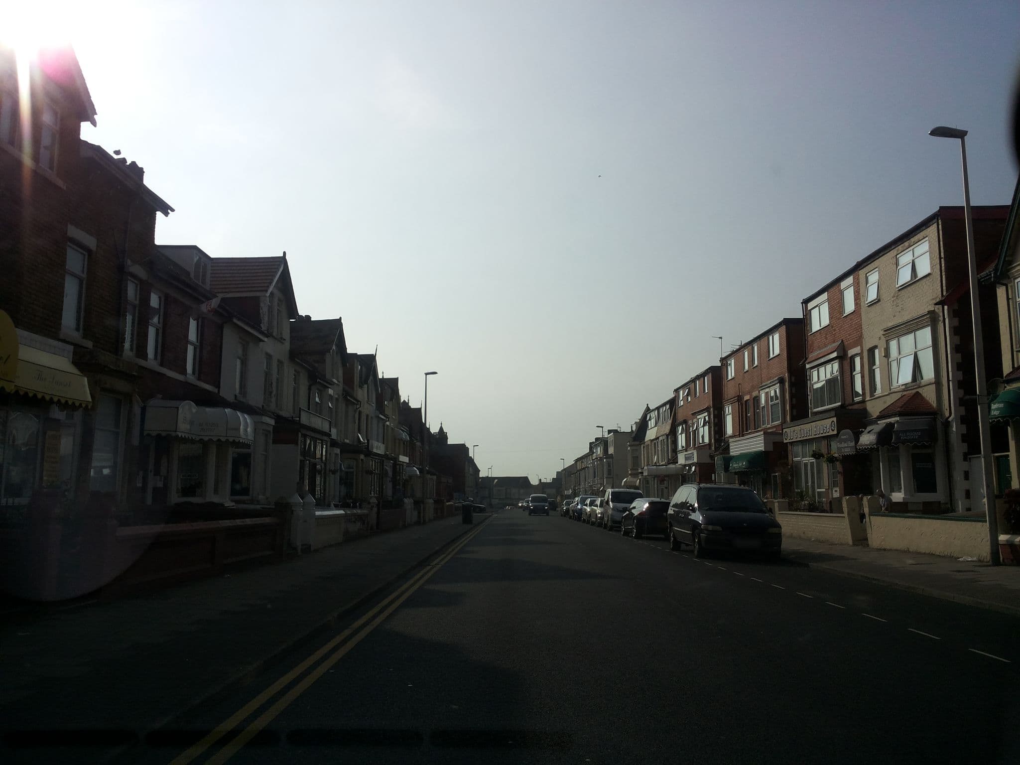 Street view near The Sunset Hotel, Blackpool