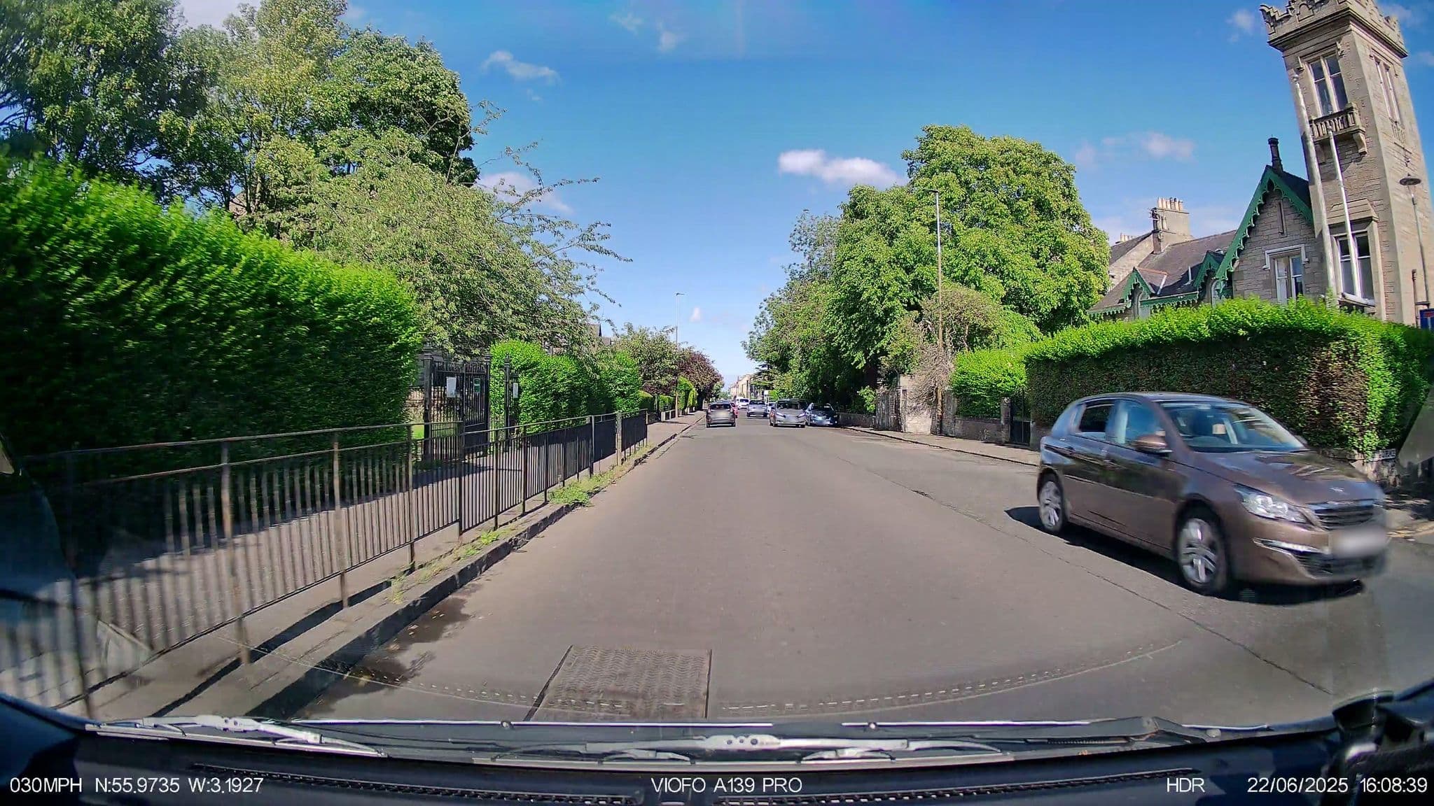 Street view near Victoria Park House Hotel, Edinburgh