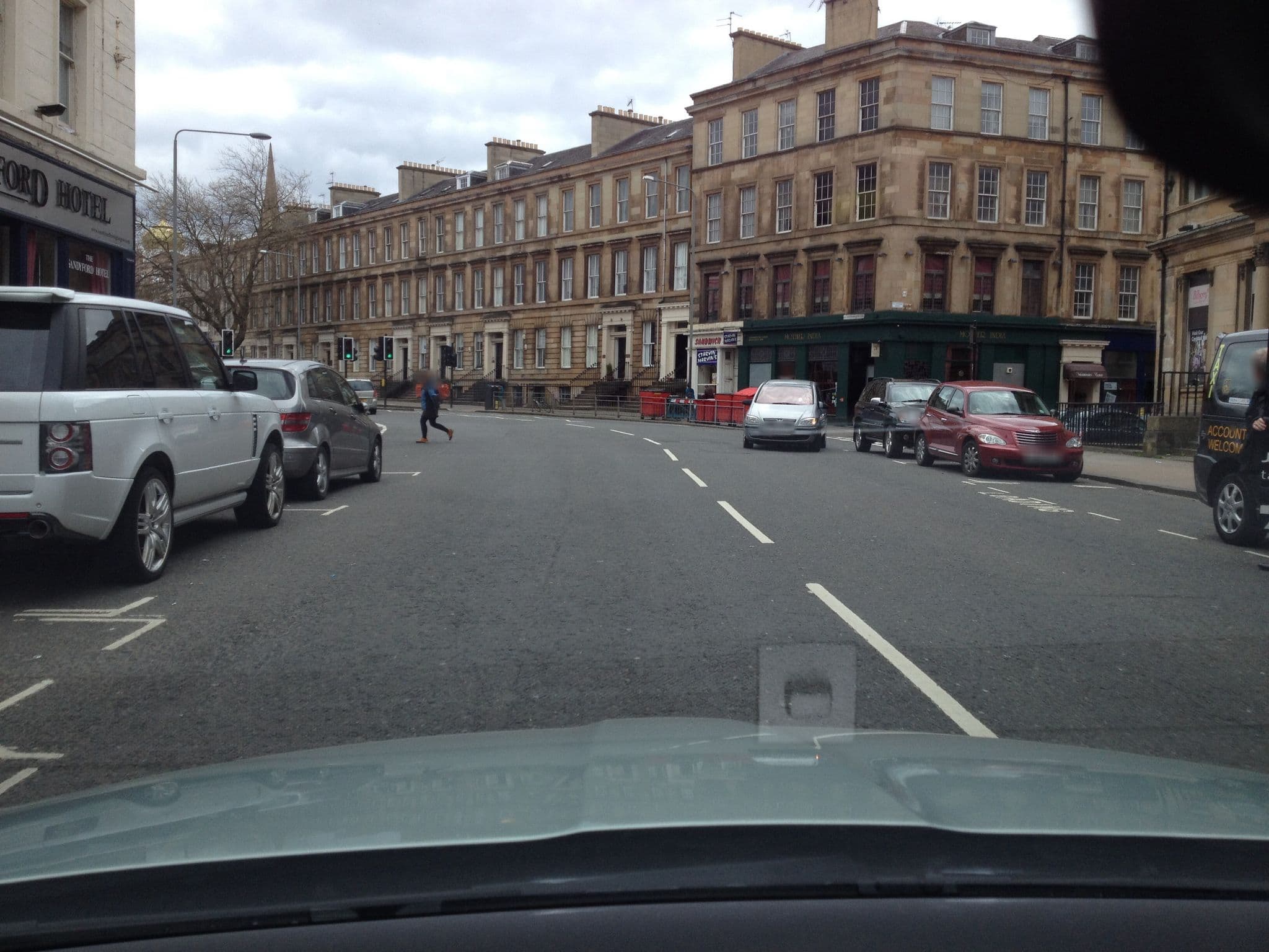 Street view near The Sandyford Hotel, Glasgow — © hobgoblin (CC BY-SA · Mapillary)