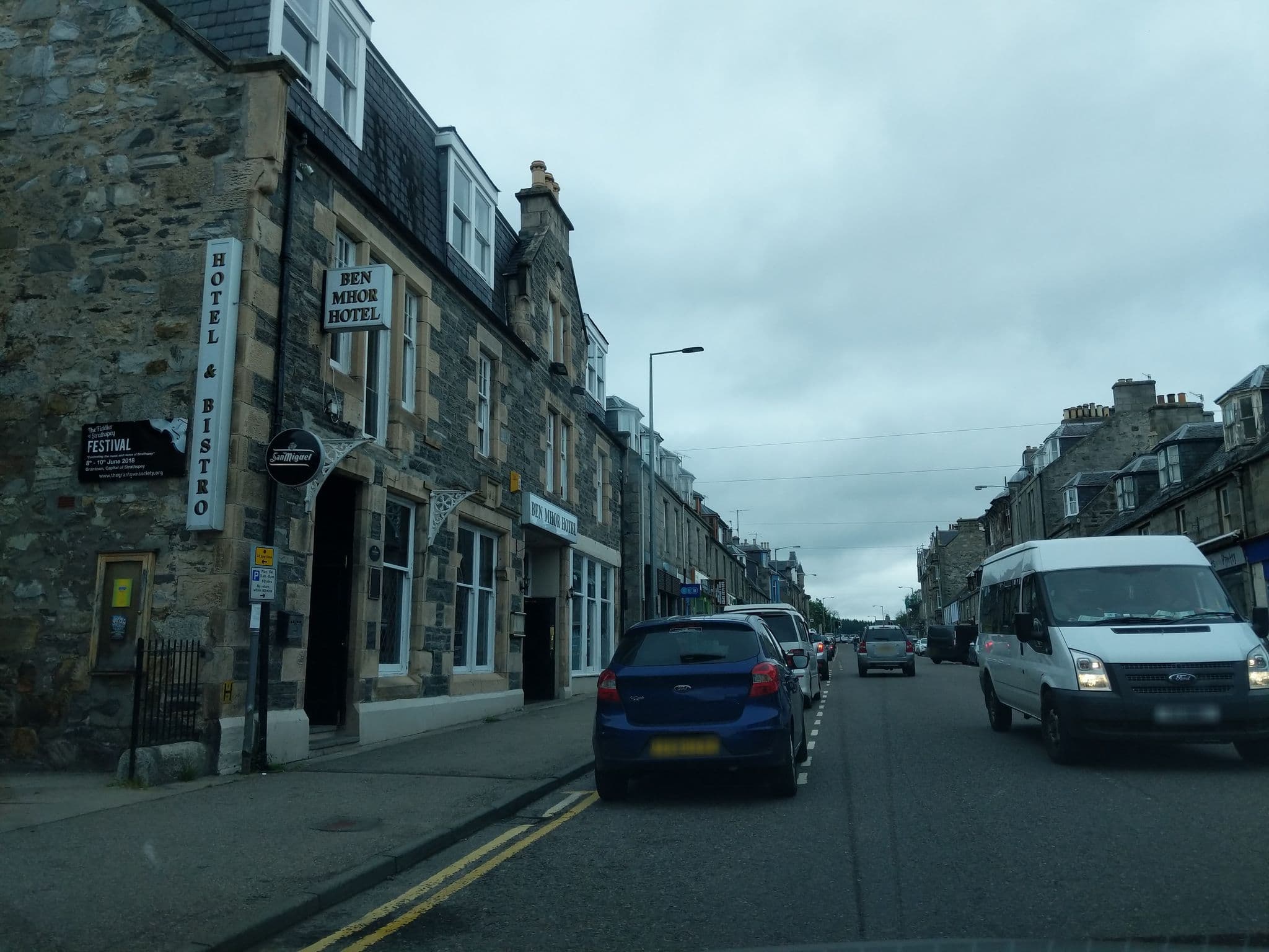 Street view near Ben Mhor Hotel, Grantown on Spey — © ccbb7766 (CC BY-SA · Mapillary)