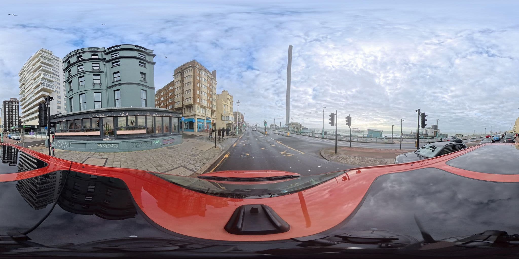 Street view near West Beach Hotel, Brighton