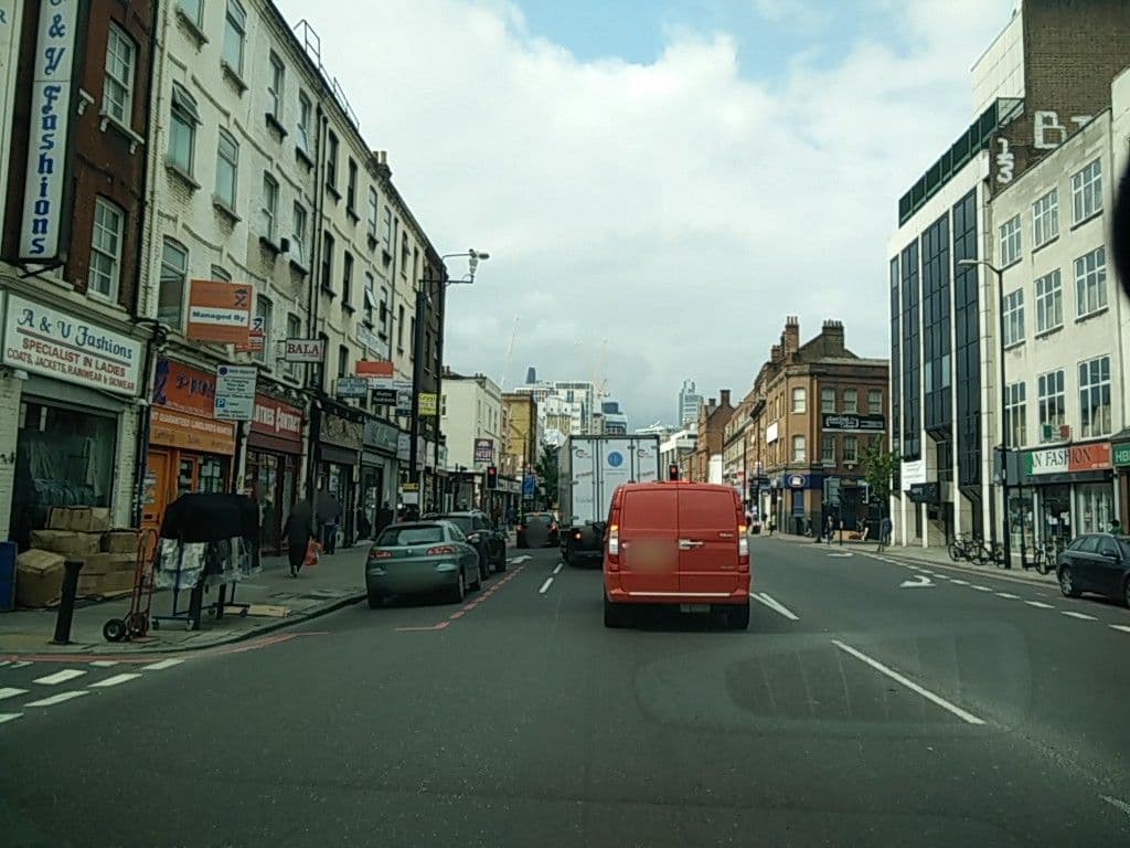 Street view near Aptel East, Whitechapel — © ccossio (CC BY-SA · Mapillary)