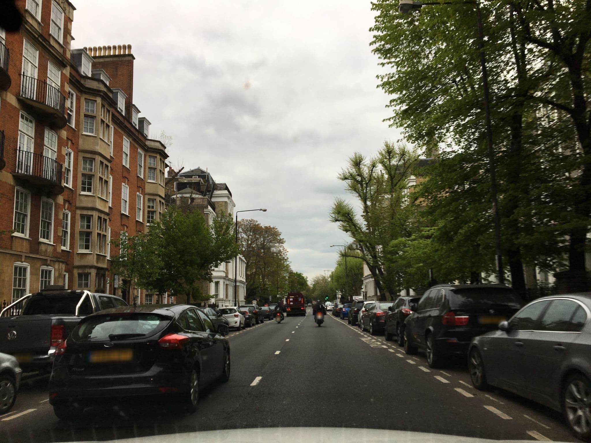 Street view near Chelsea House Hotel, Earls Court