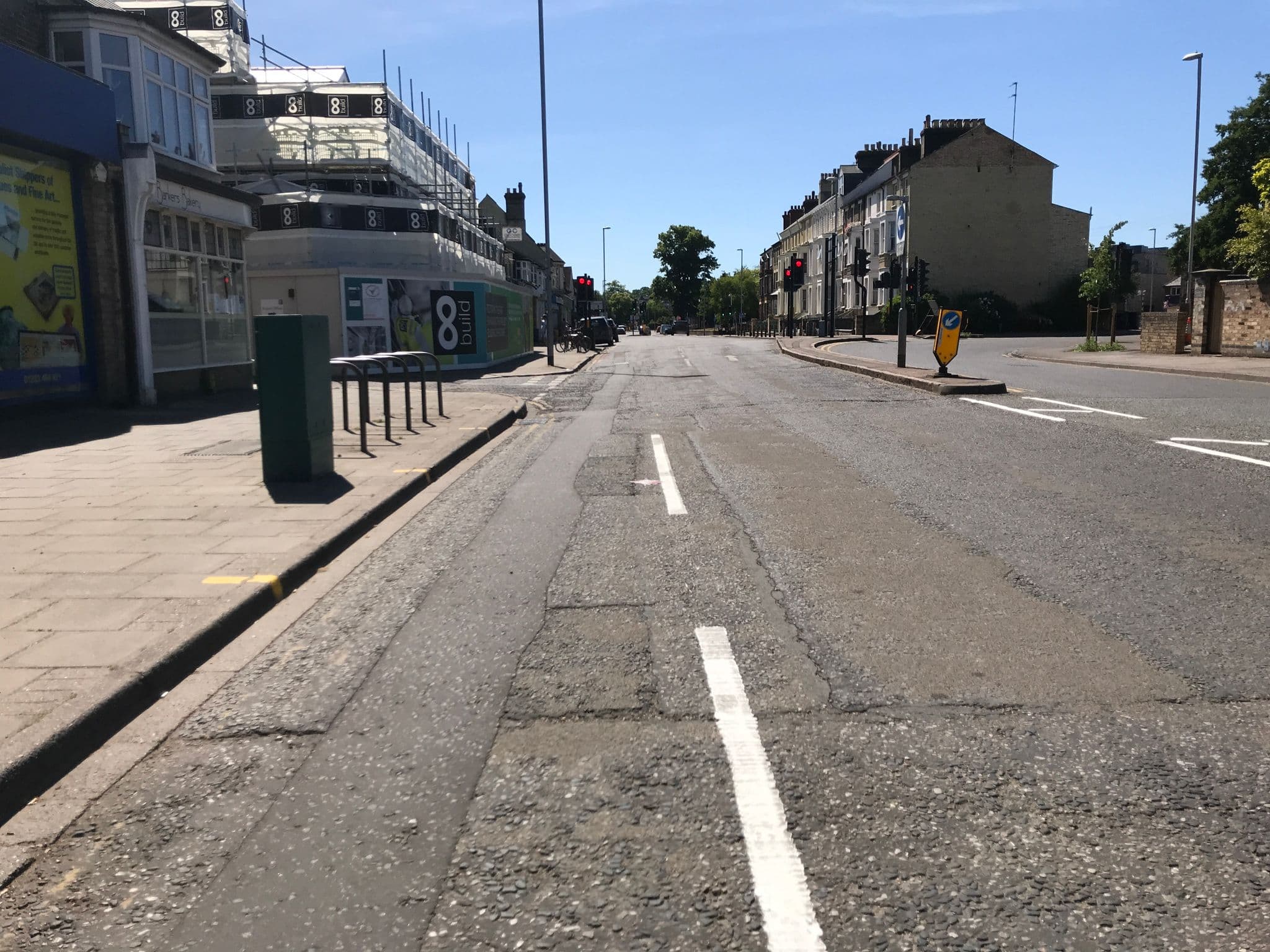 Street view near Nelson Court, Cambridge — © cyclestreets (CC BY-SA · Mapillary)