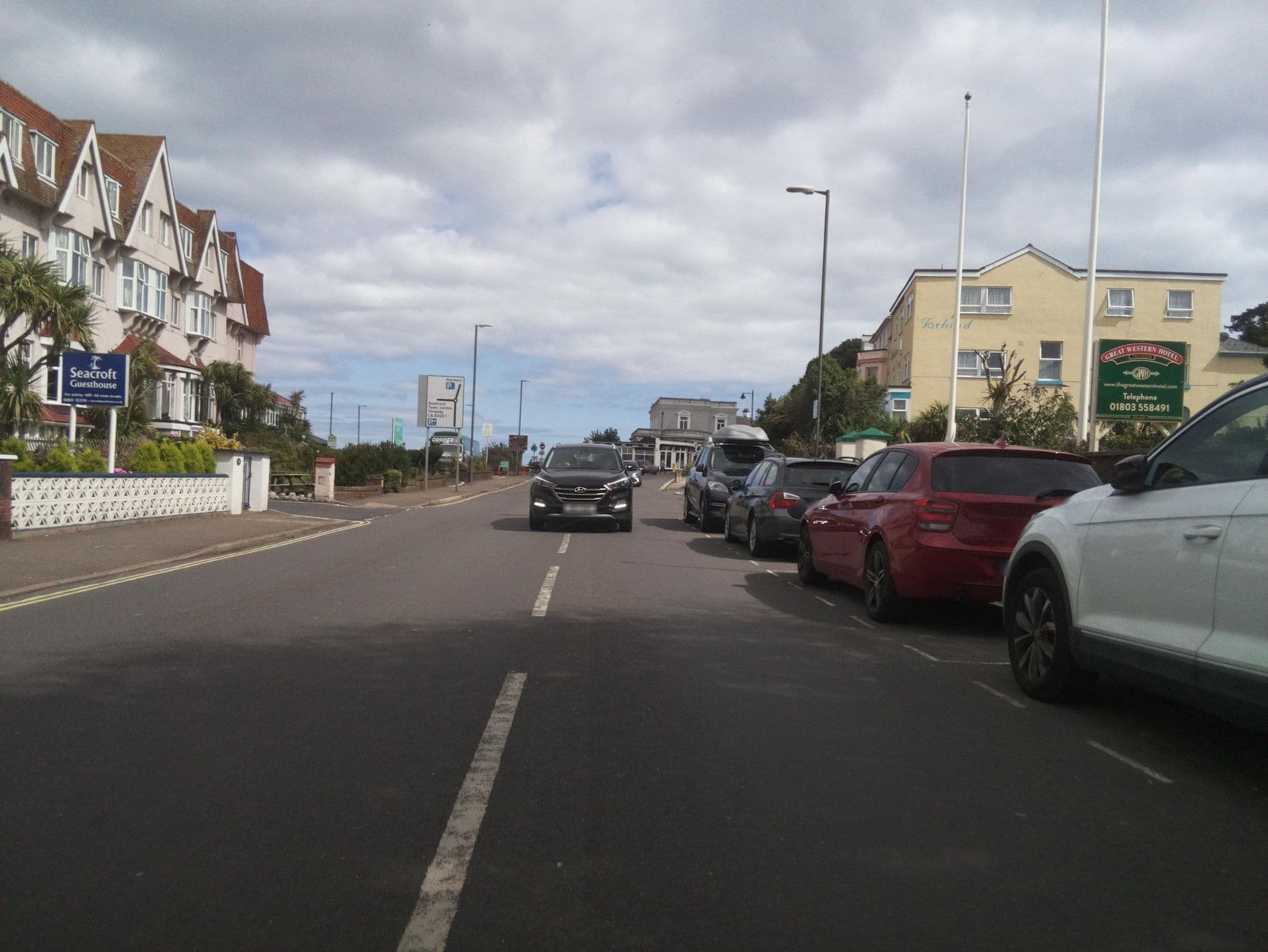 Street view near Great Western Hotel, Paignton