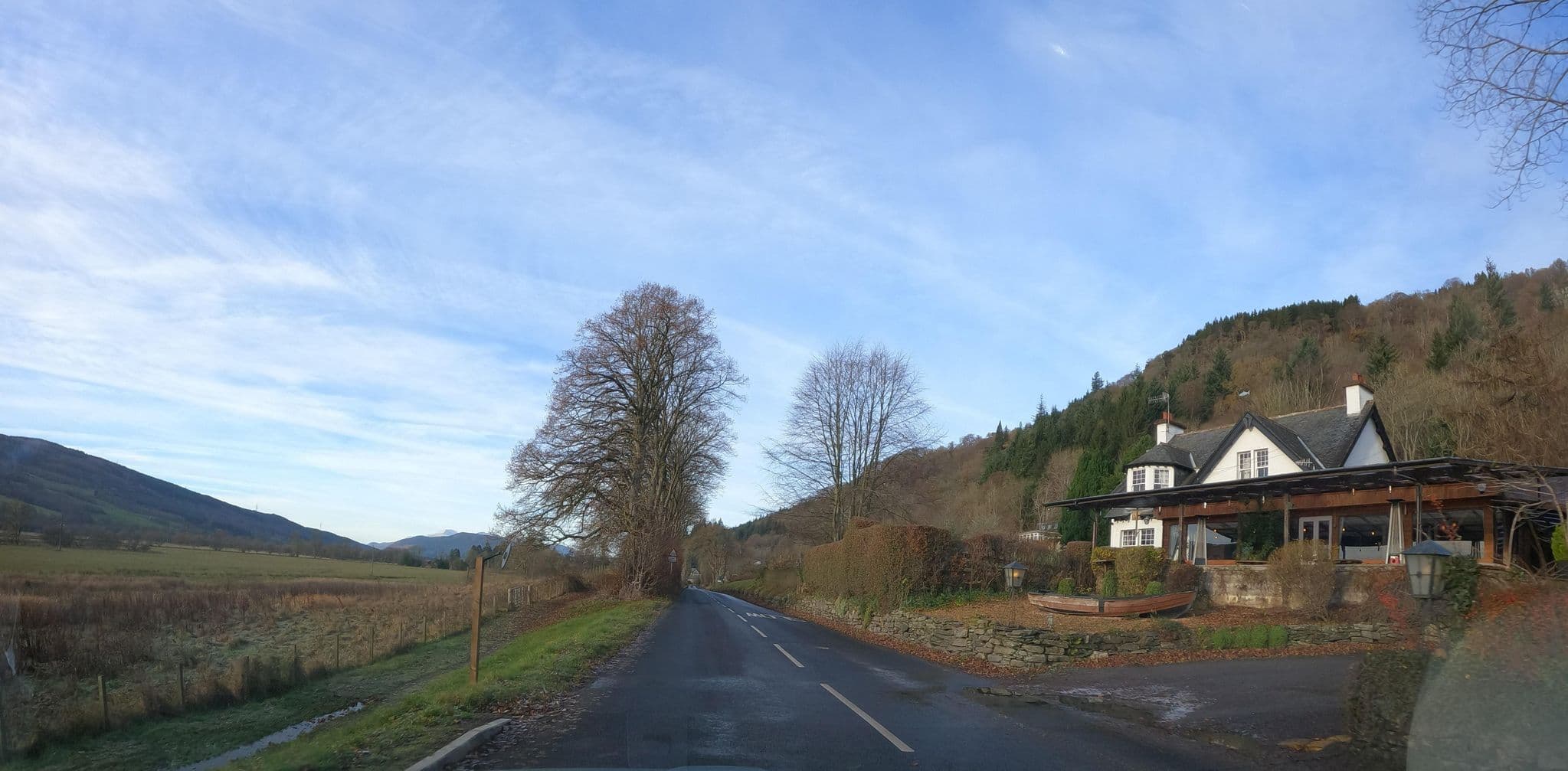 Street view near Ailean Chraggan Hotel & Restaurant, Aberfeldy — © hobgoblin (CC BY-SA · Mapillary)