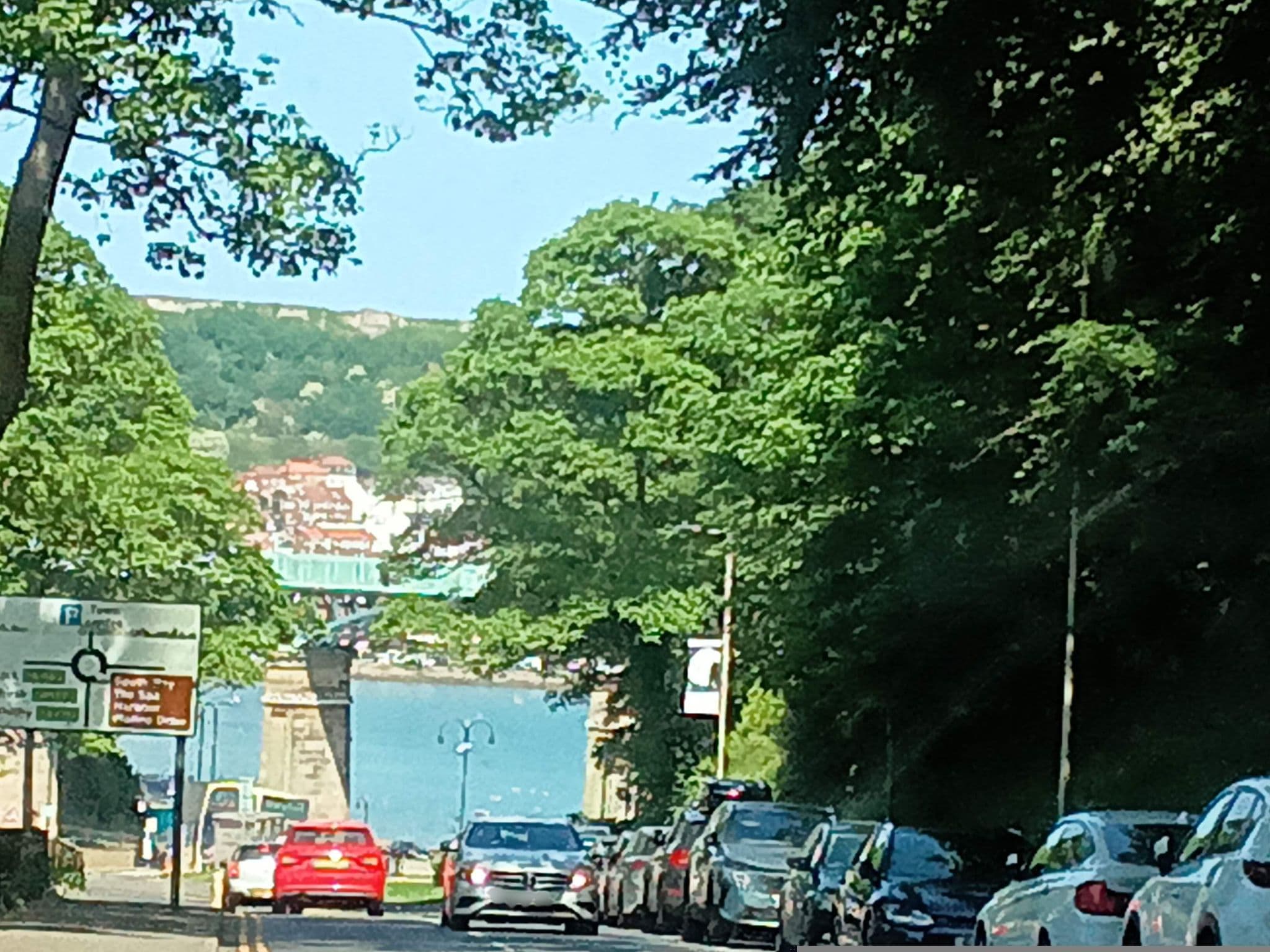 Street view near Cumberland Hotel, Scarborough