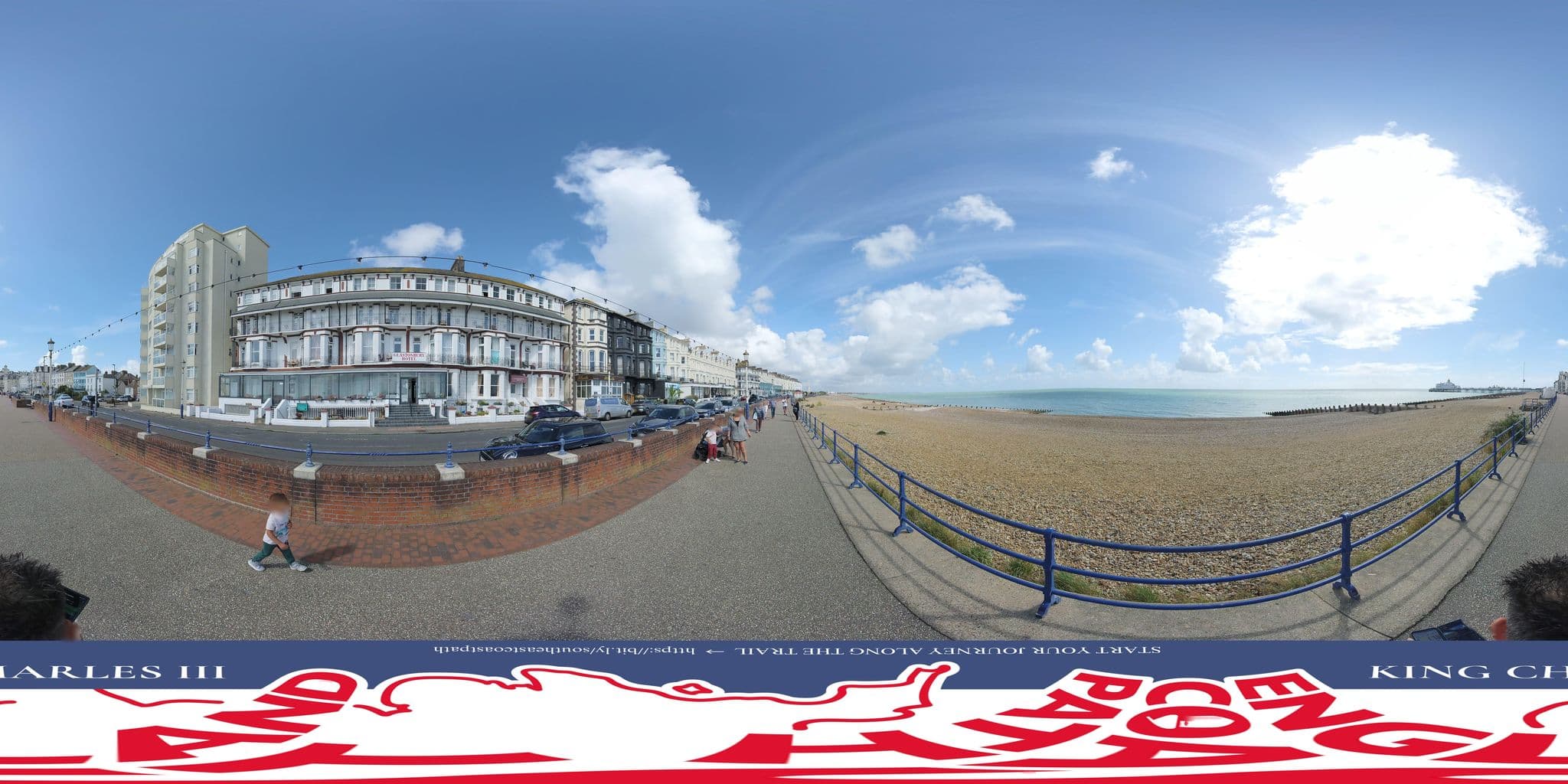 Street view near Glastonbury Hotel, Eastbourne — © EnglandCoastPath (CC BY-SA · Mapillary)