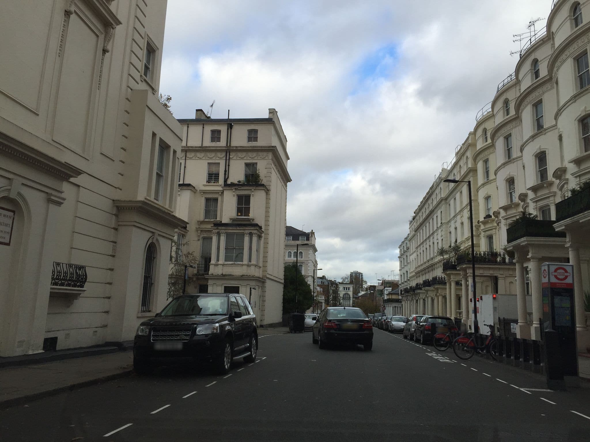 Street view near Urbany Hostel London, Lancaster Gate — © tcoppel (CC BY-SA · Mapillary)