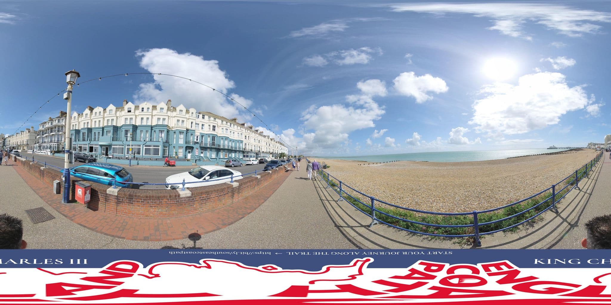 Street view near Bay Majestic Eastbourne Hotel, Eastbourne — © EnglandCoastPath (CC BY-SA · Mapillary)