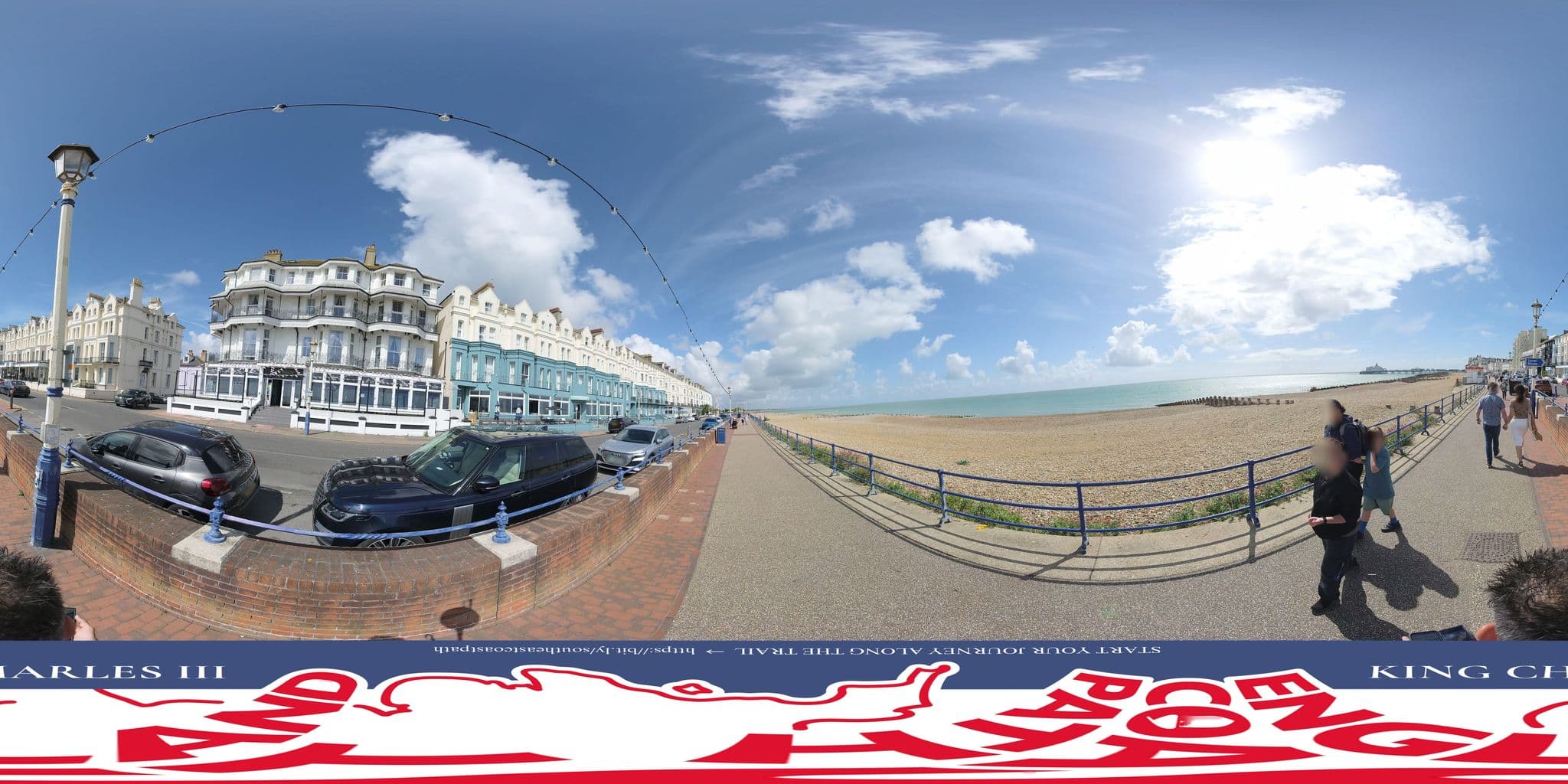 Street view near The East Beach Hotel, Eastbourne — © EnglandCoastPath (CC BY-SA · Mapillary)