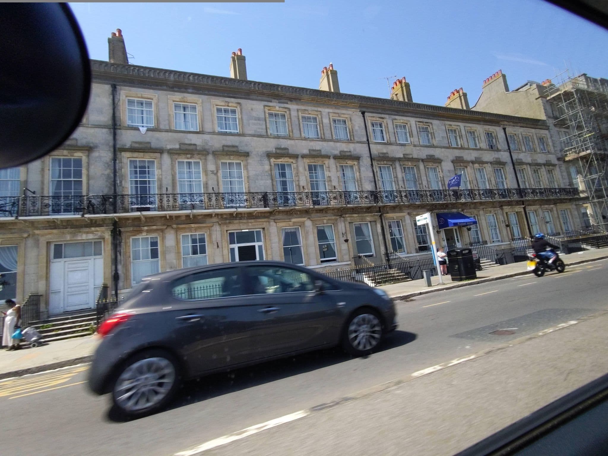 Street view near Russell Hotel, Weymouth — © WaggyDog (CC BY-SA · Mapillary)