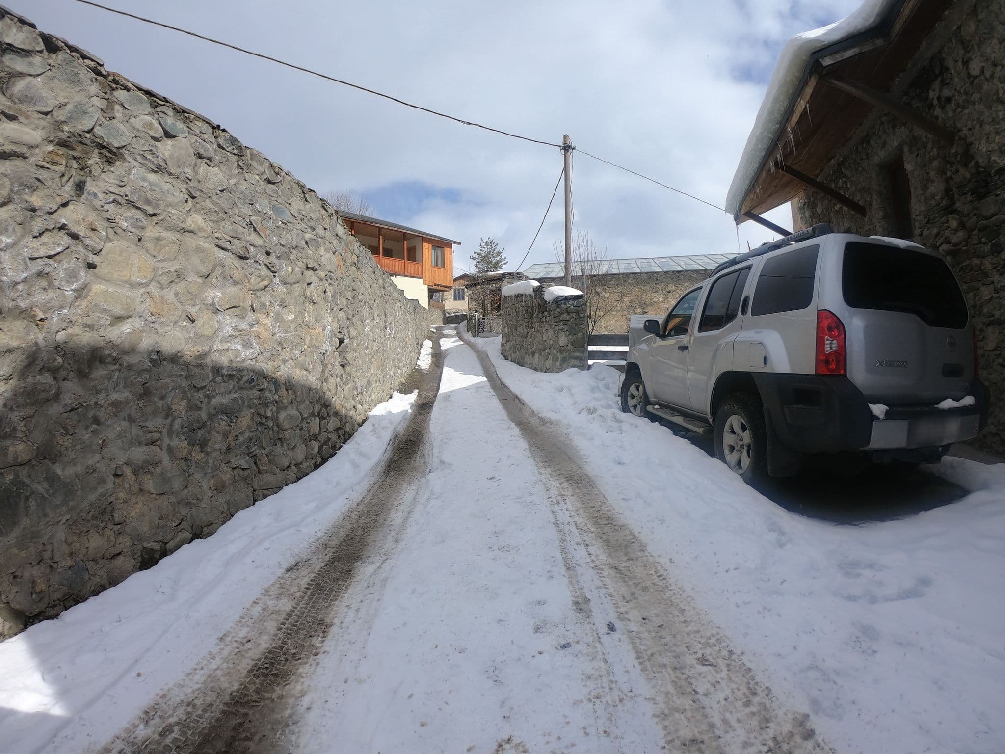 Street view near Bapsha Guesthouse, Mestia