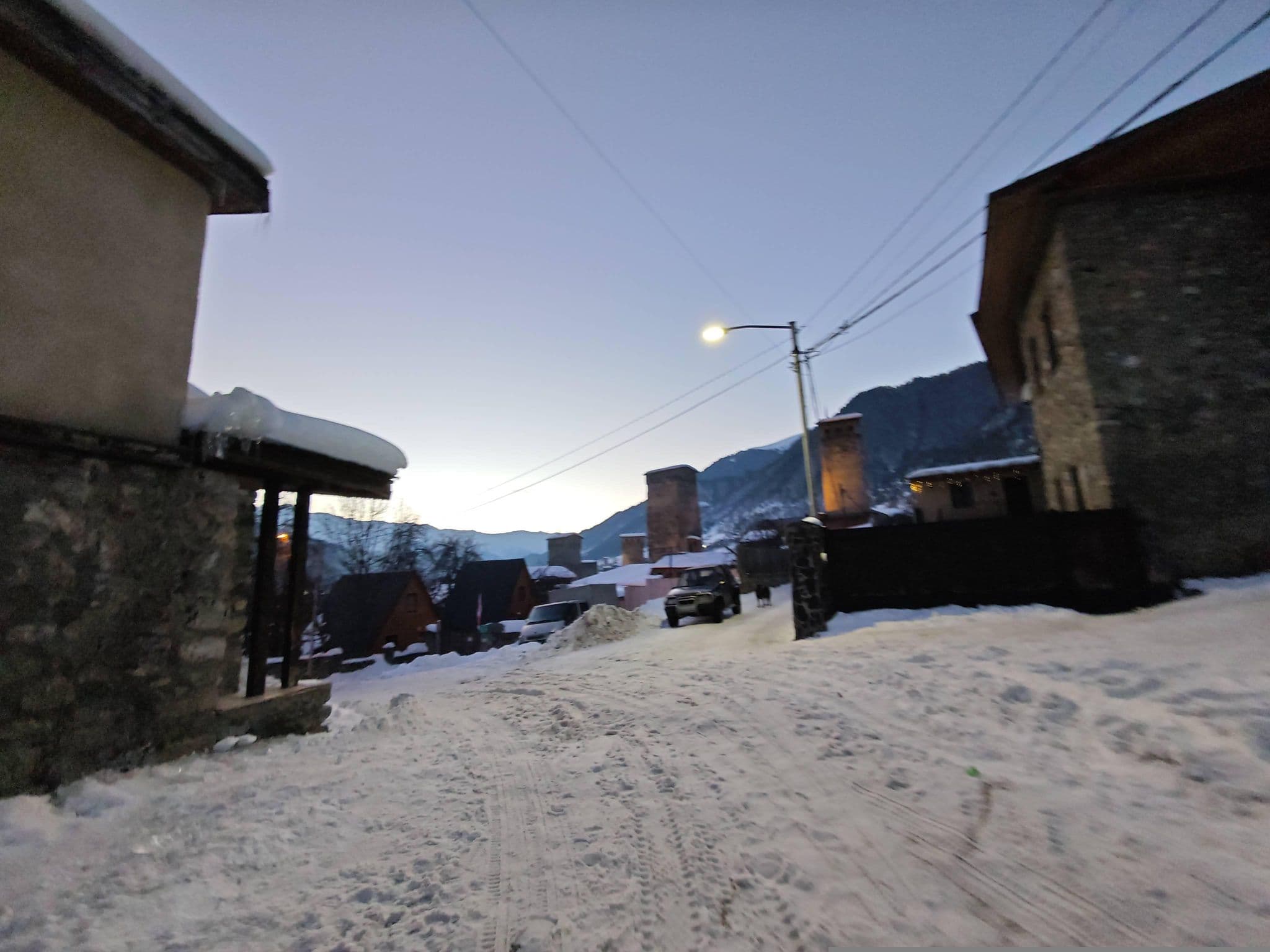 Street view near Robi, Mestia