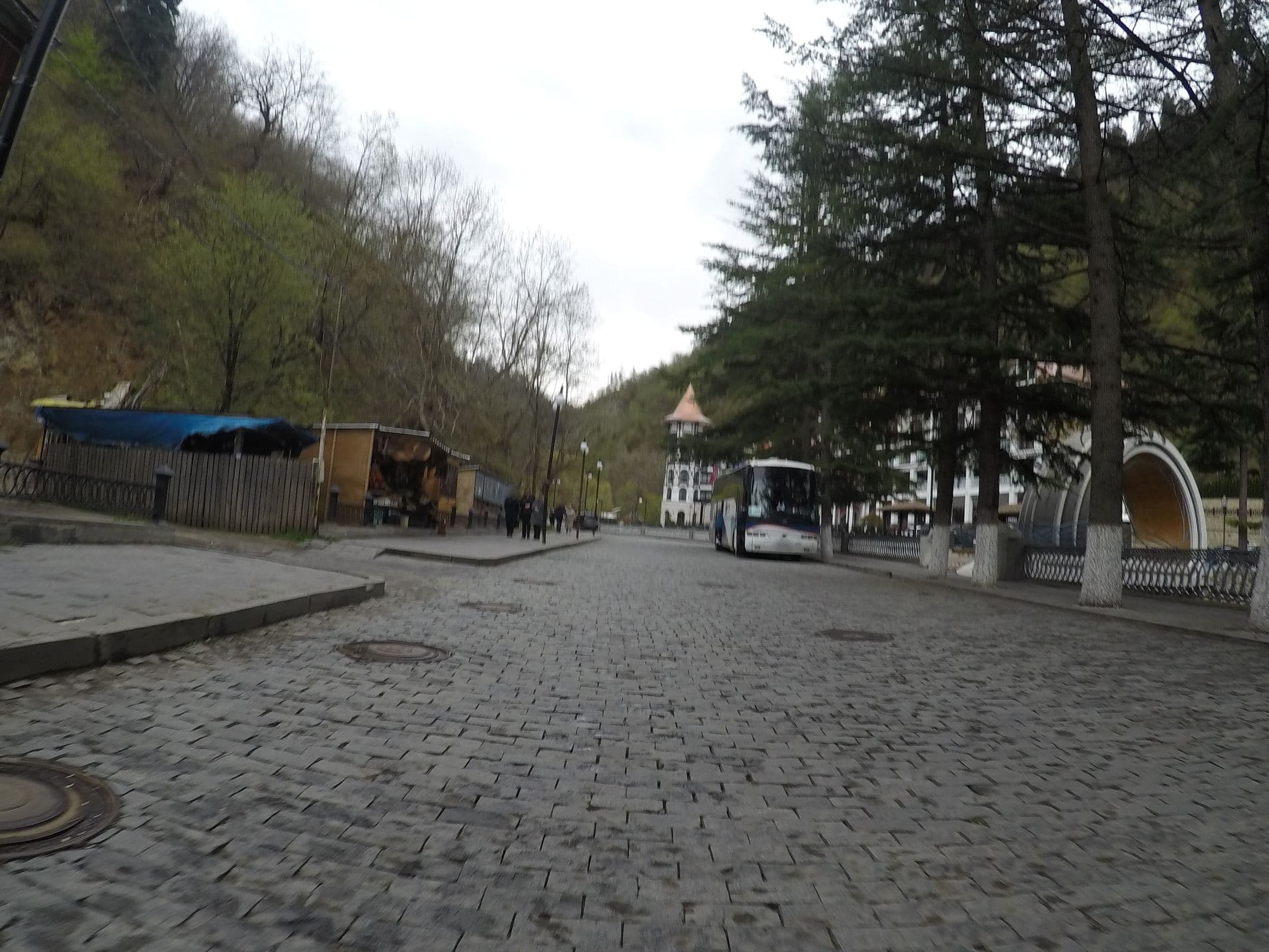 Street view near Borjomi Underwood Hotel, Borjomi — © chrisbeddow (CC BY-SA · Mapillary)