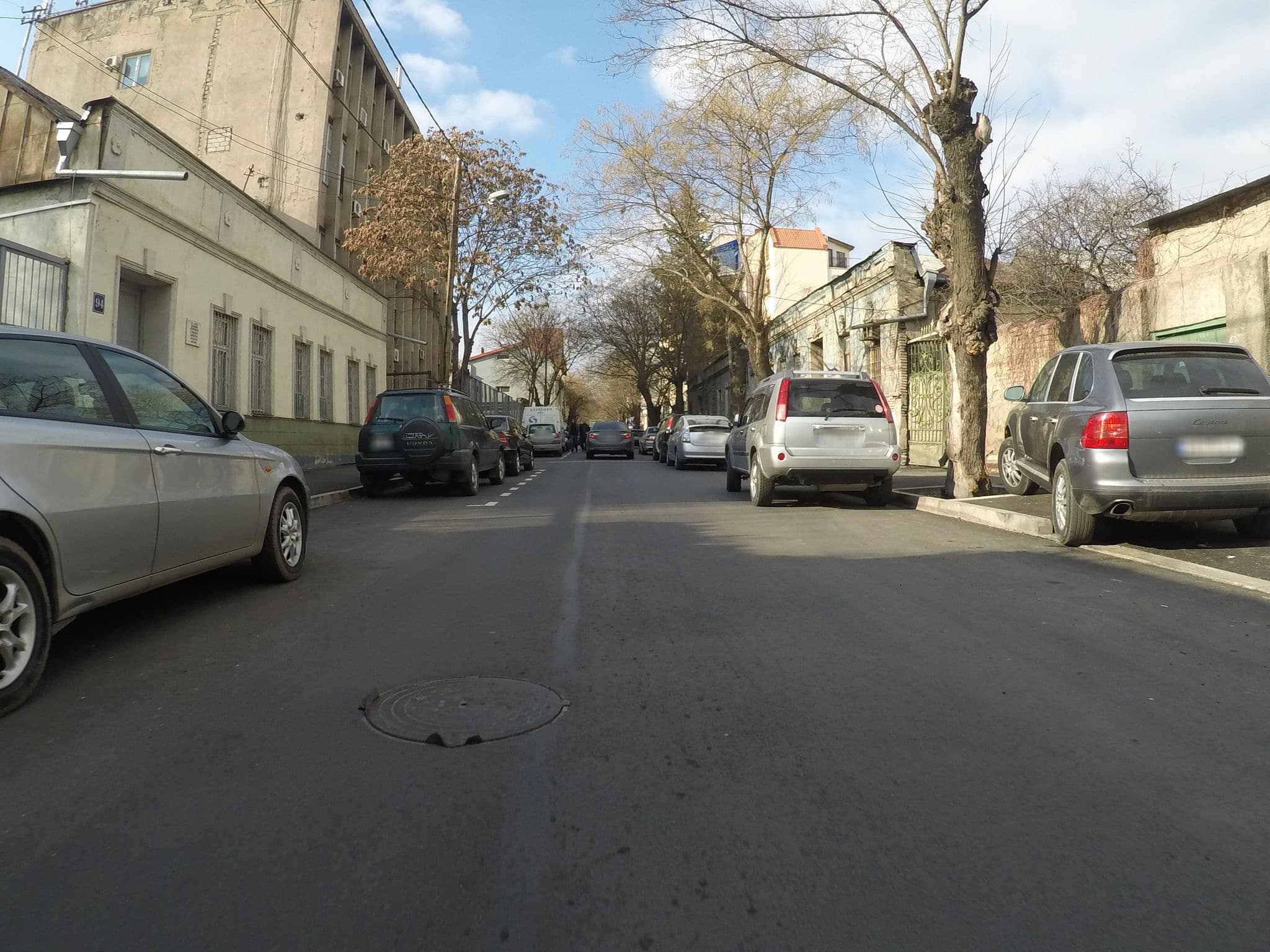 Street view near Bude Hostel, Okroq’ana — © chrisbeddow (CC BY-SA · Mapillary)