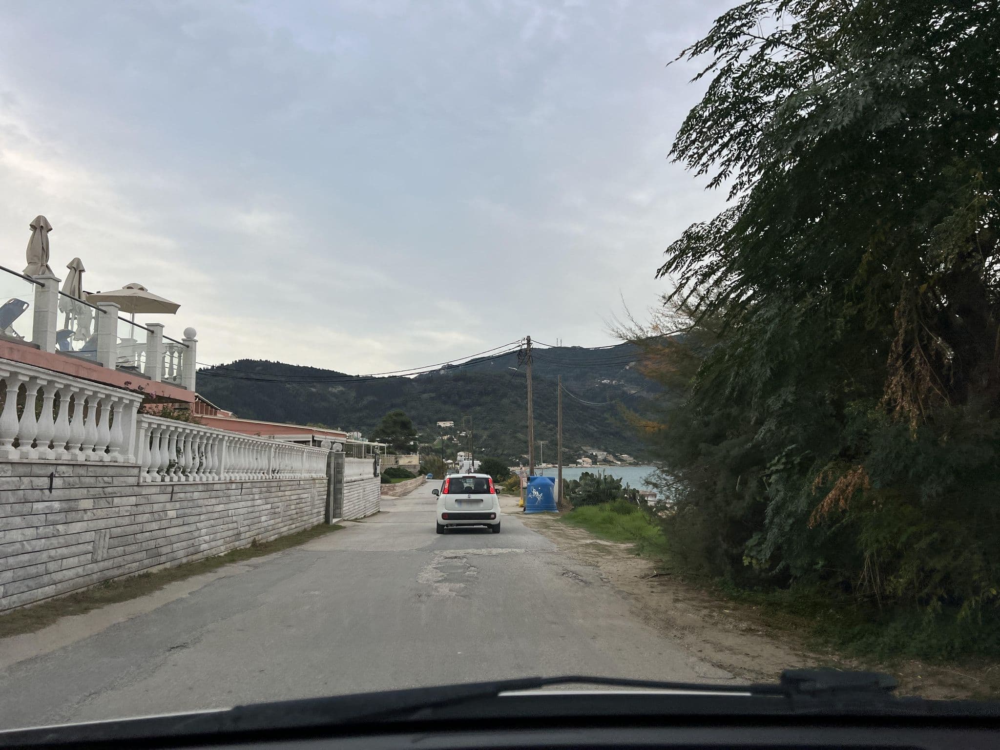 Street view near Belle Helene Hotel, Agios Georgis