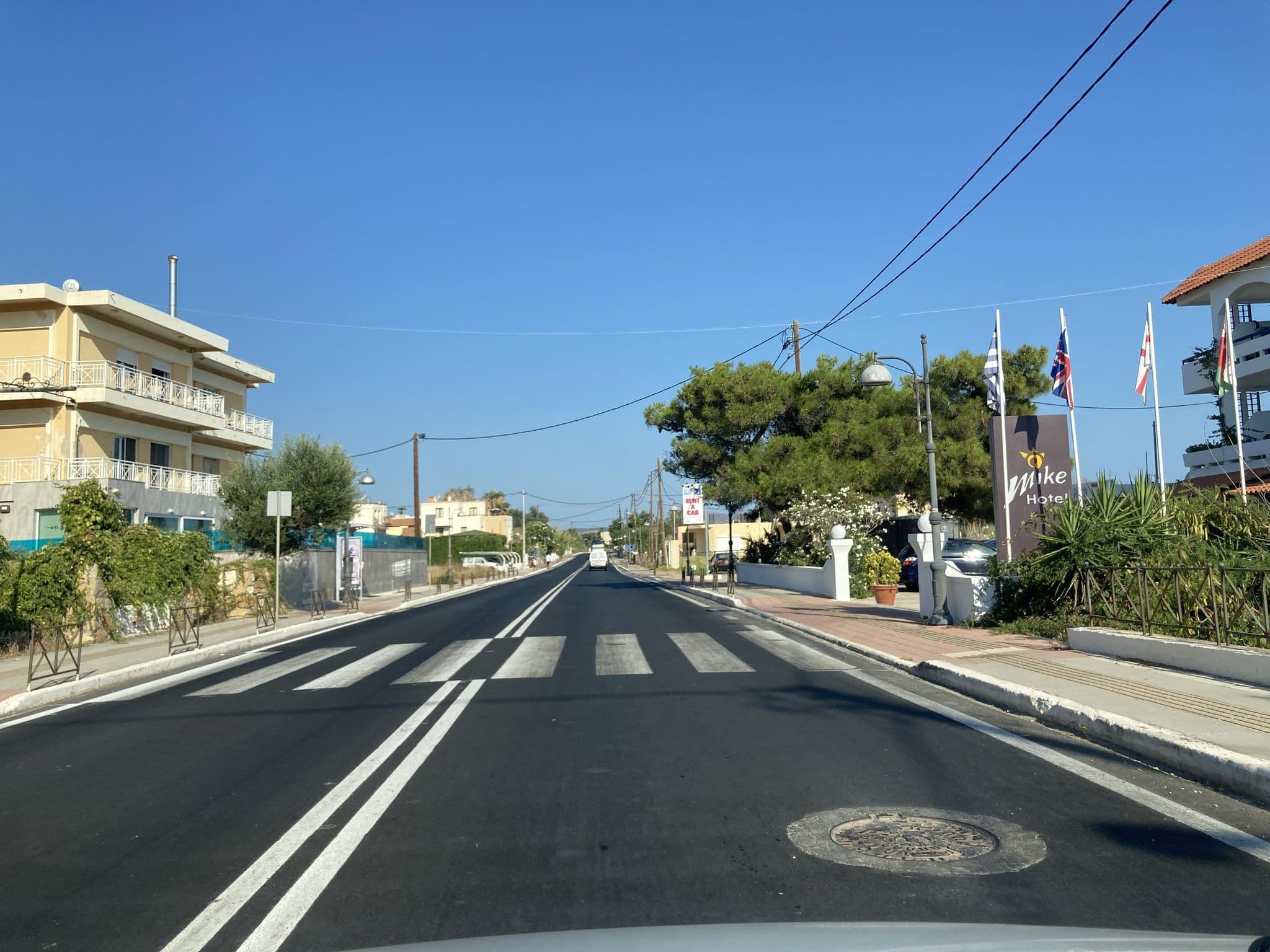 Street view near Mike's Hotel & Restaurant, Kolympári — © fod (CC BY-SA · Mapillary)
