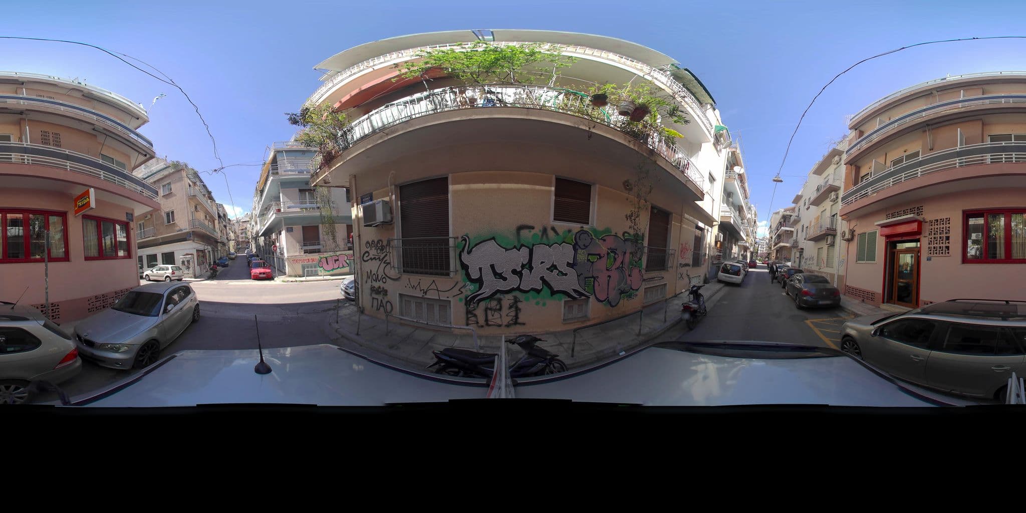 Street view near Frida, Athens